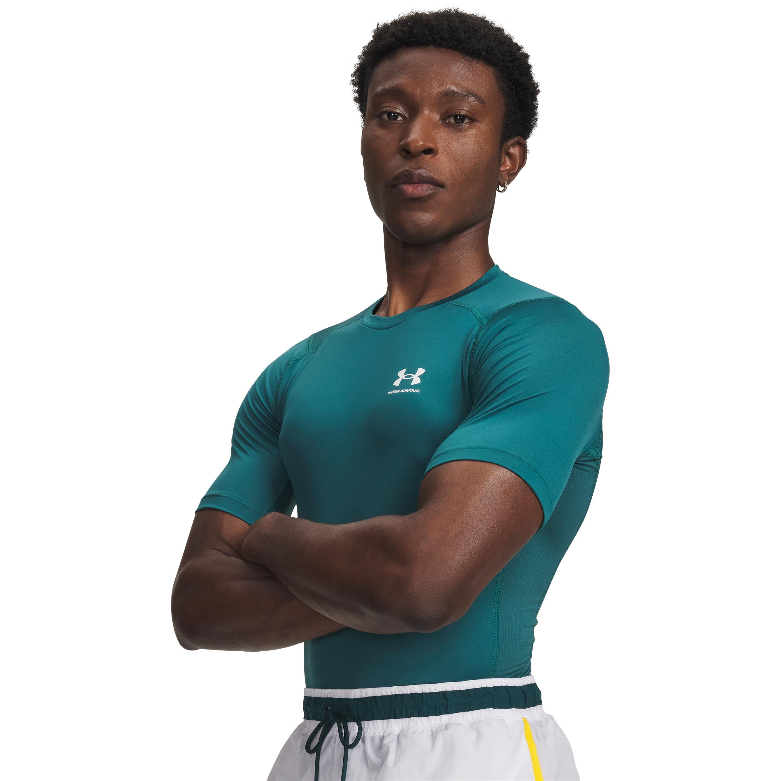 Under Armour Heatgear Comp T-shirt Herrar-grön, vit