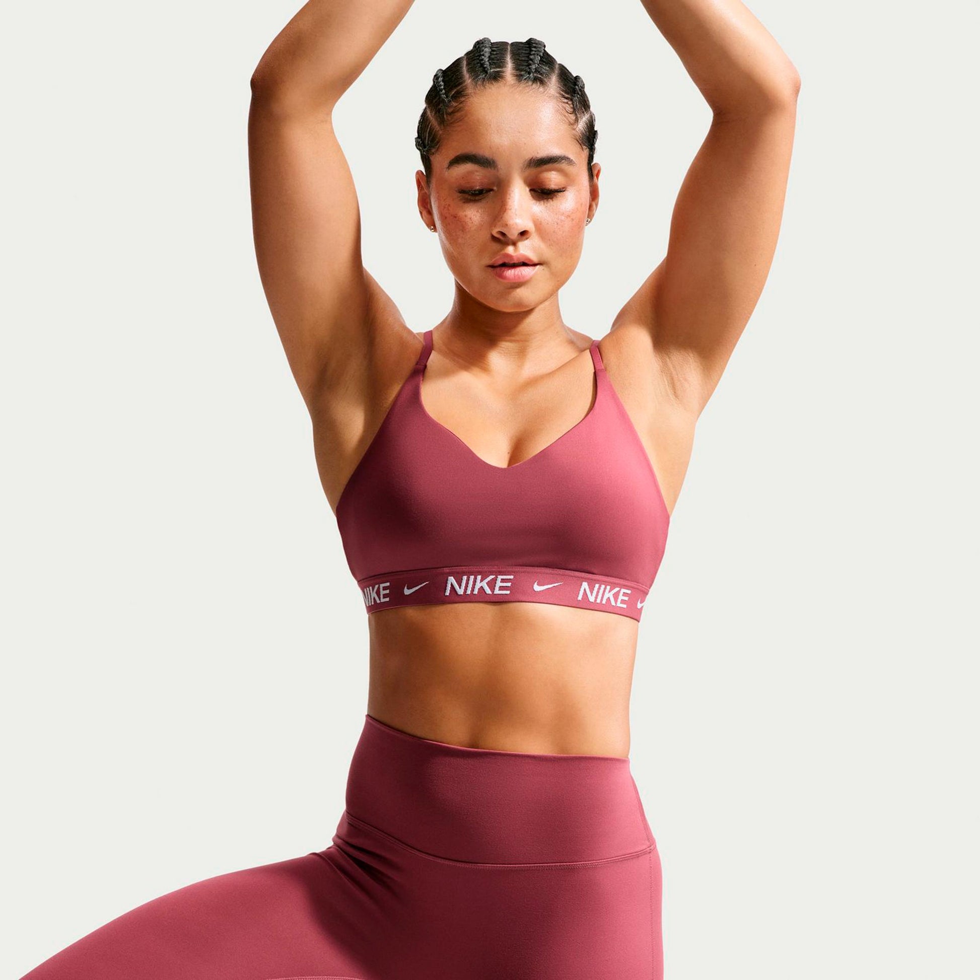 Nike Dri-Fit INDY LGT Support Sport-behå Damer - mauve