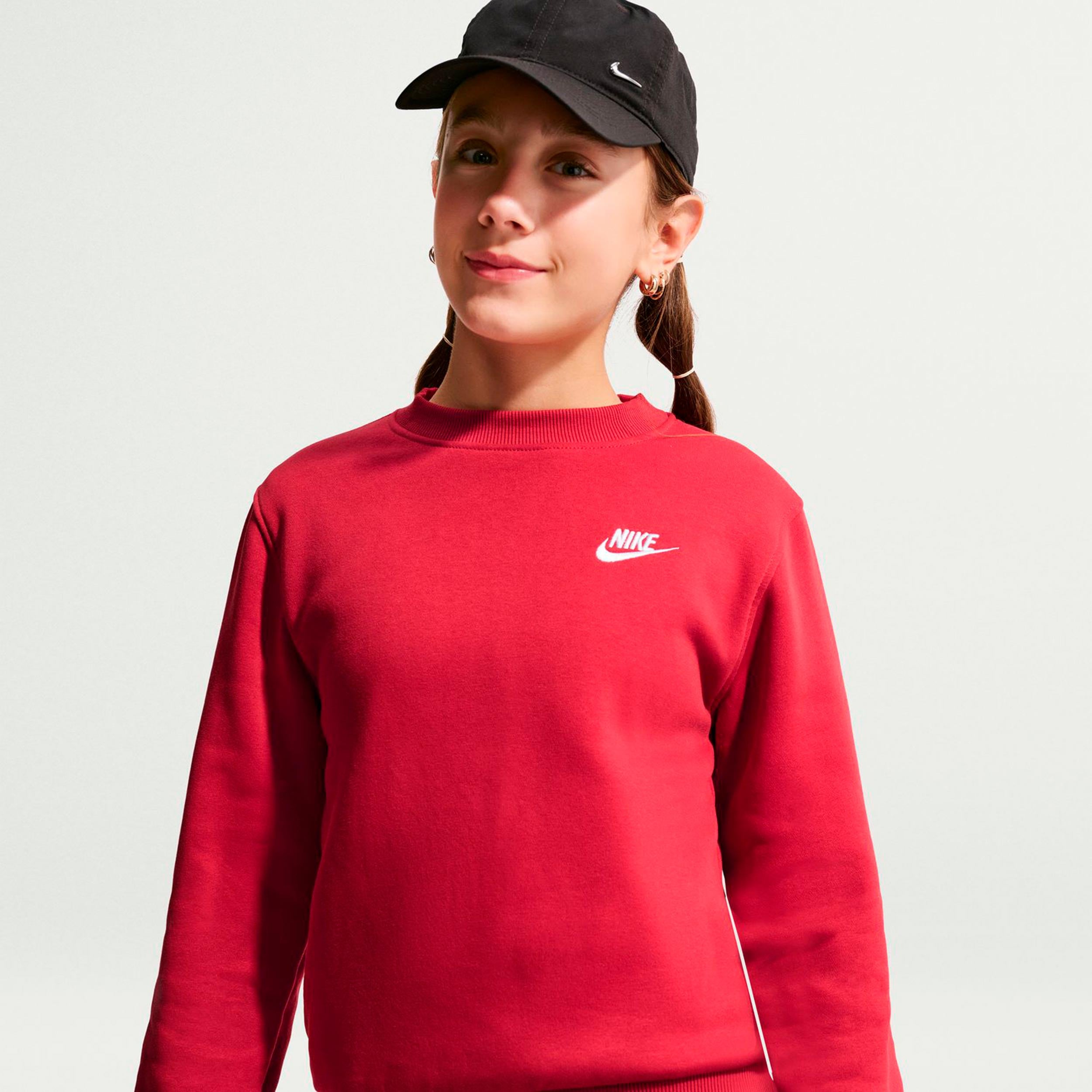 Nike Club Fleece Tröja Barn - röd