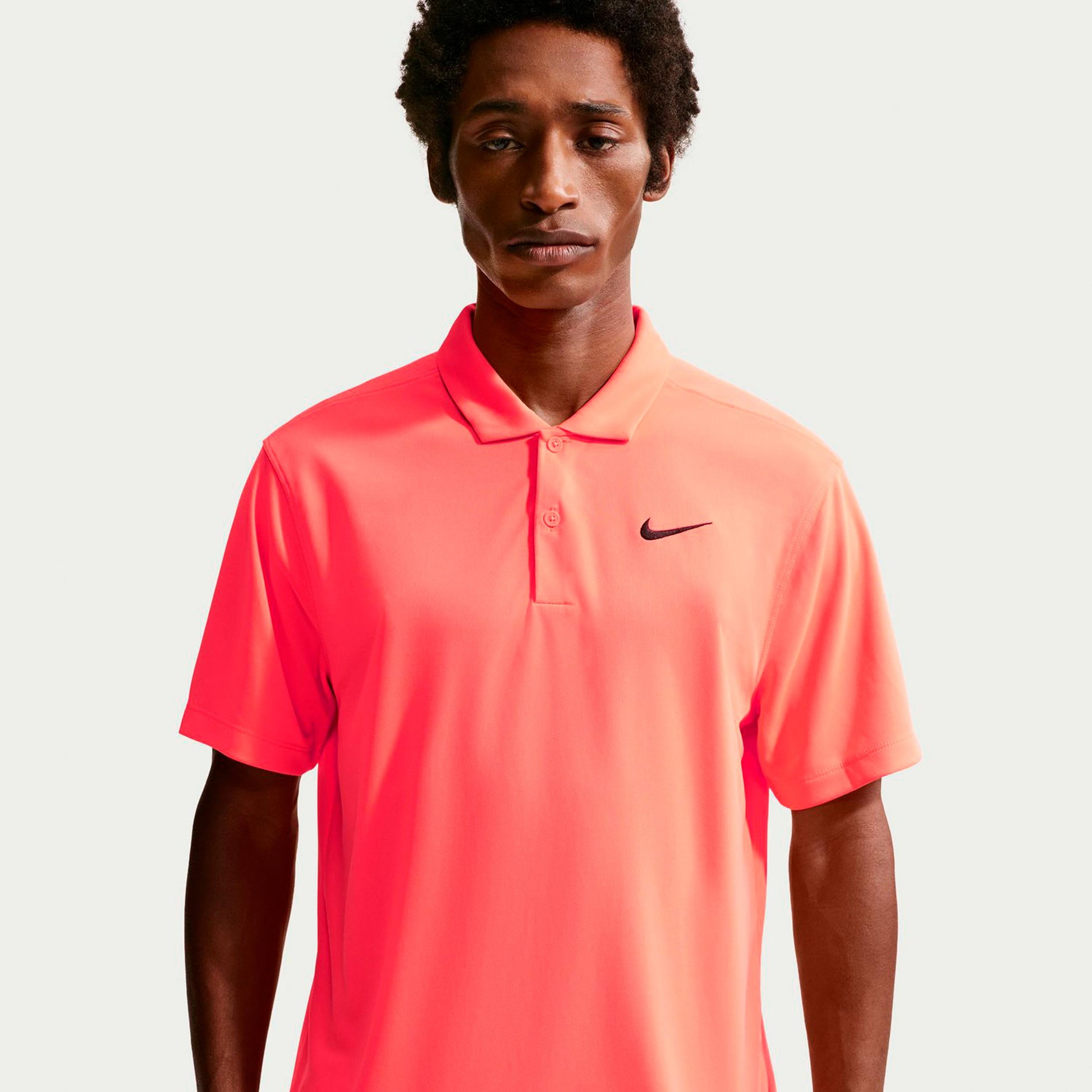 Nike Dri-Fit Victory Court Solid Polo Herrar - korall, svart