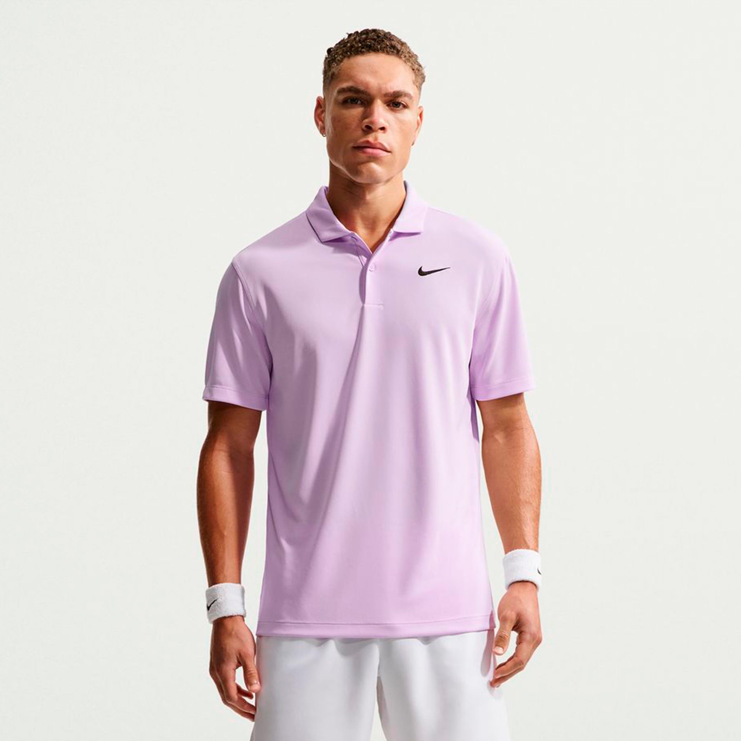 Nike Dri-Fit Victory Court Solid Polo Herrar - syrén, svart