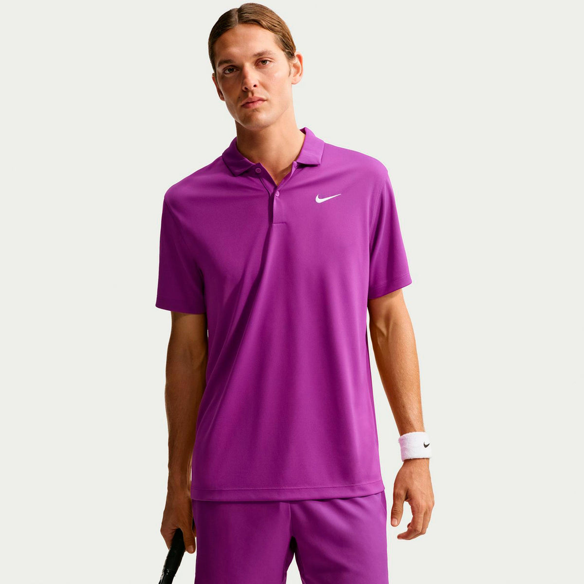 Nike Dri-Fit Victory Court Solid Polo Herrar - lila, vit
