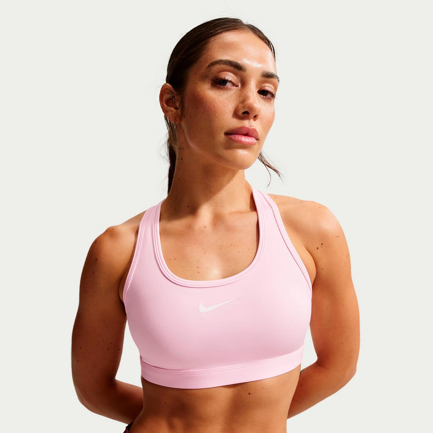 Nike Swoosh Medium Sport-behå Damer-rosa, mauve