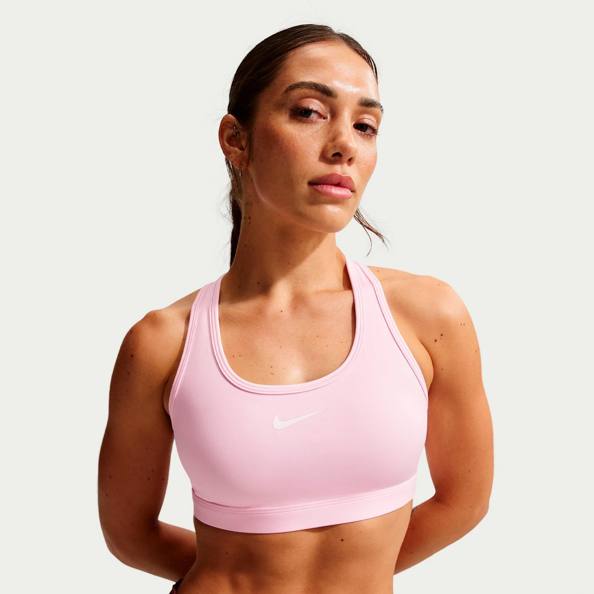 Nike Swoosh Medium Sport-behå Damer-rosa, mauve