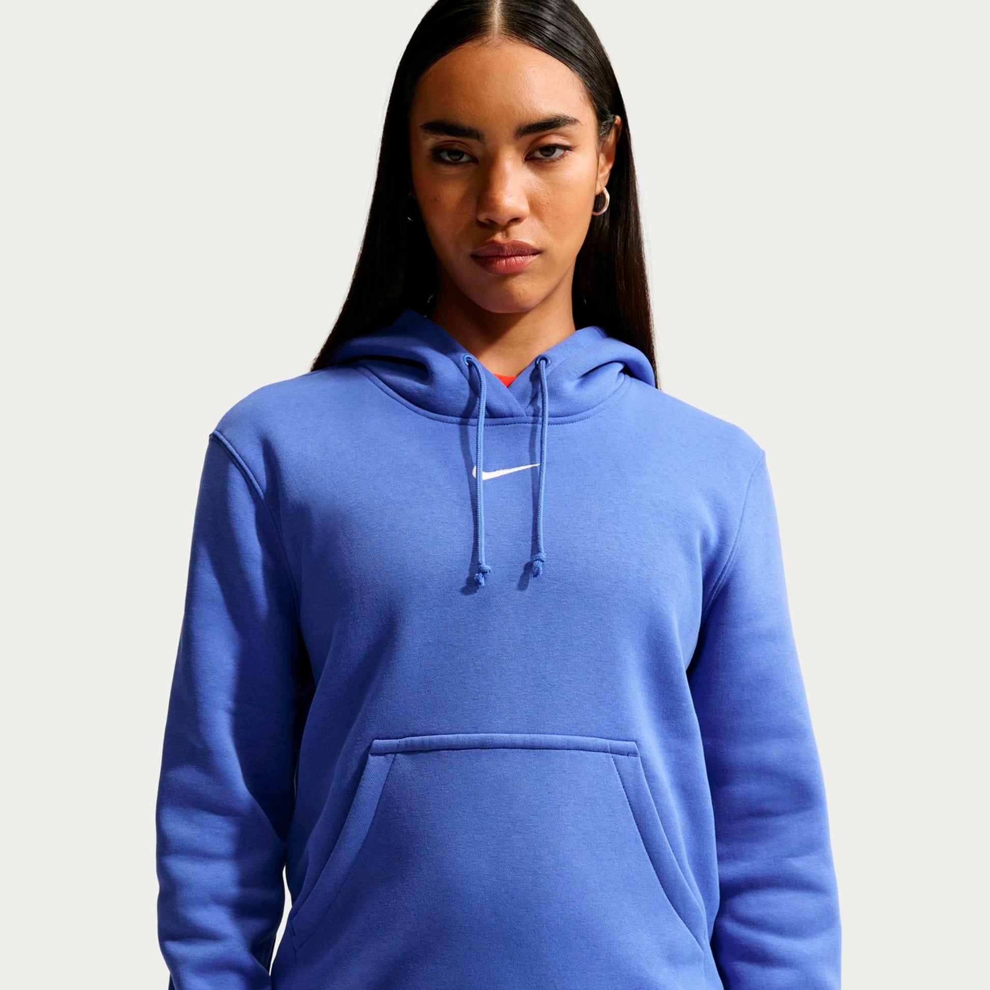 Nike Phoenix Fleece Mid Rise Träningsbyxa Damer-blå, vit