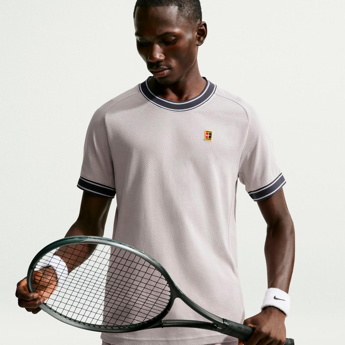 Nike Court Heritage T-shirt Herrar - grå, syrén