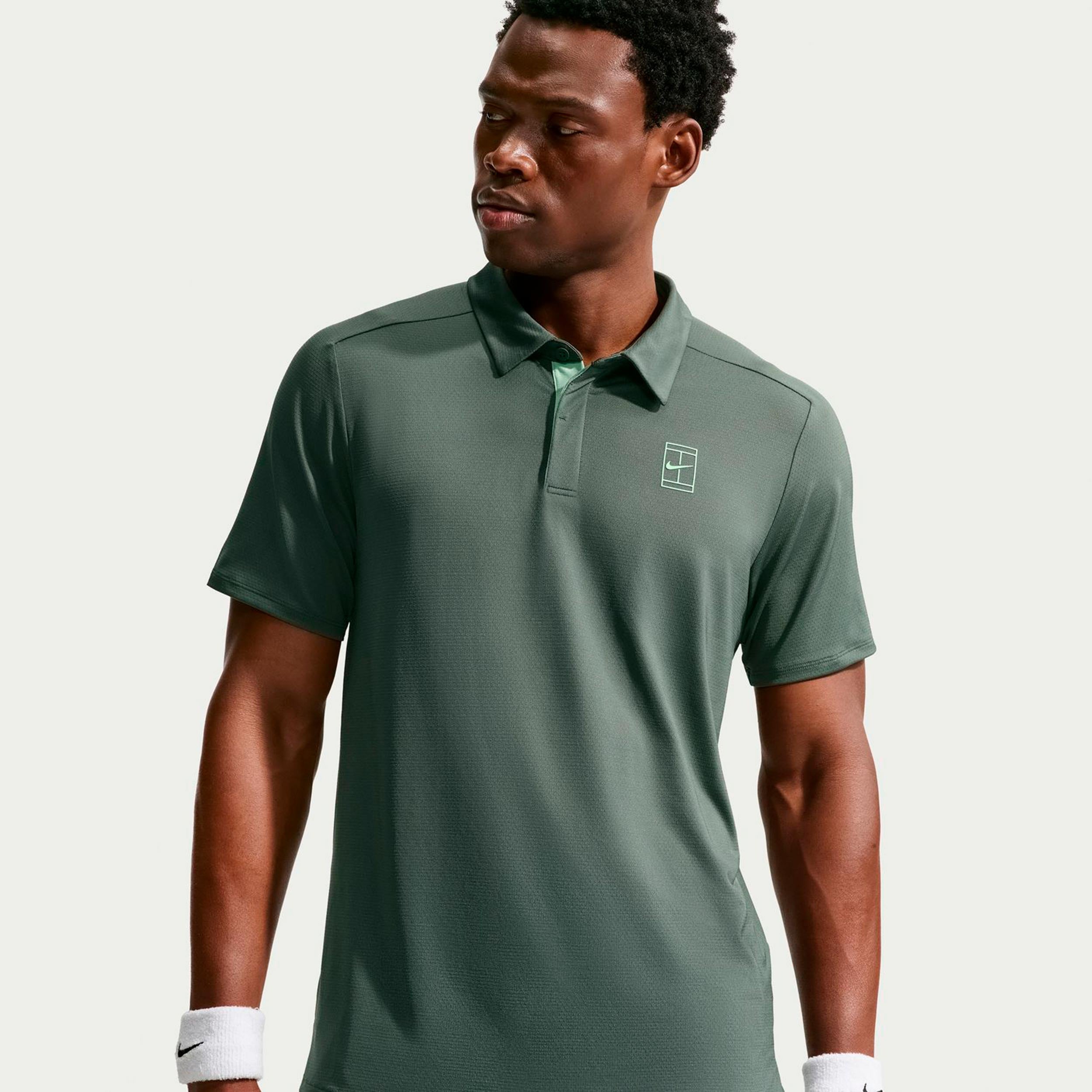 Nike Jannik Sinner Court Dri-FIT Advantage Polo Herrar - grågrön