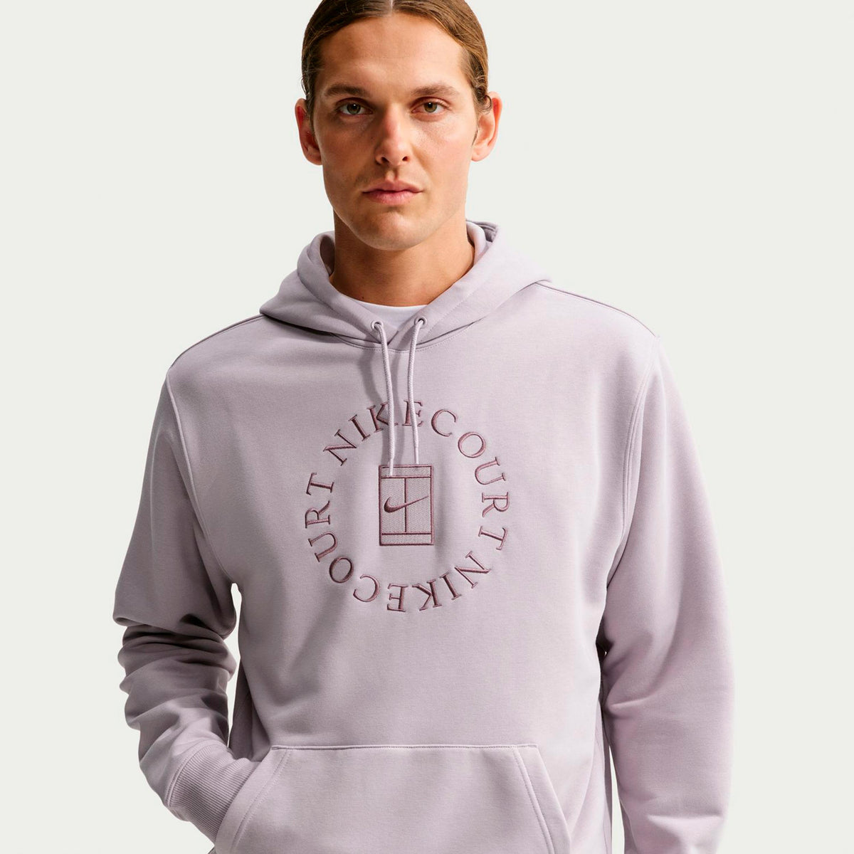 Nike Court Dri-Fit Heritage Huvtröja Herrar - grå, syrén