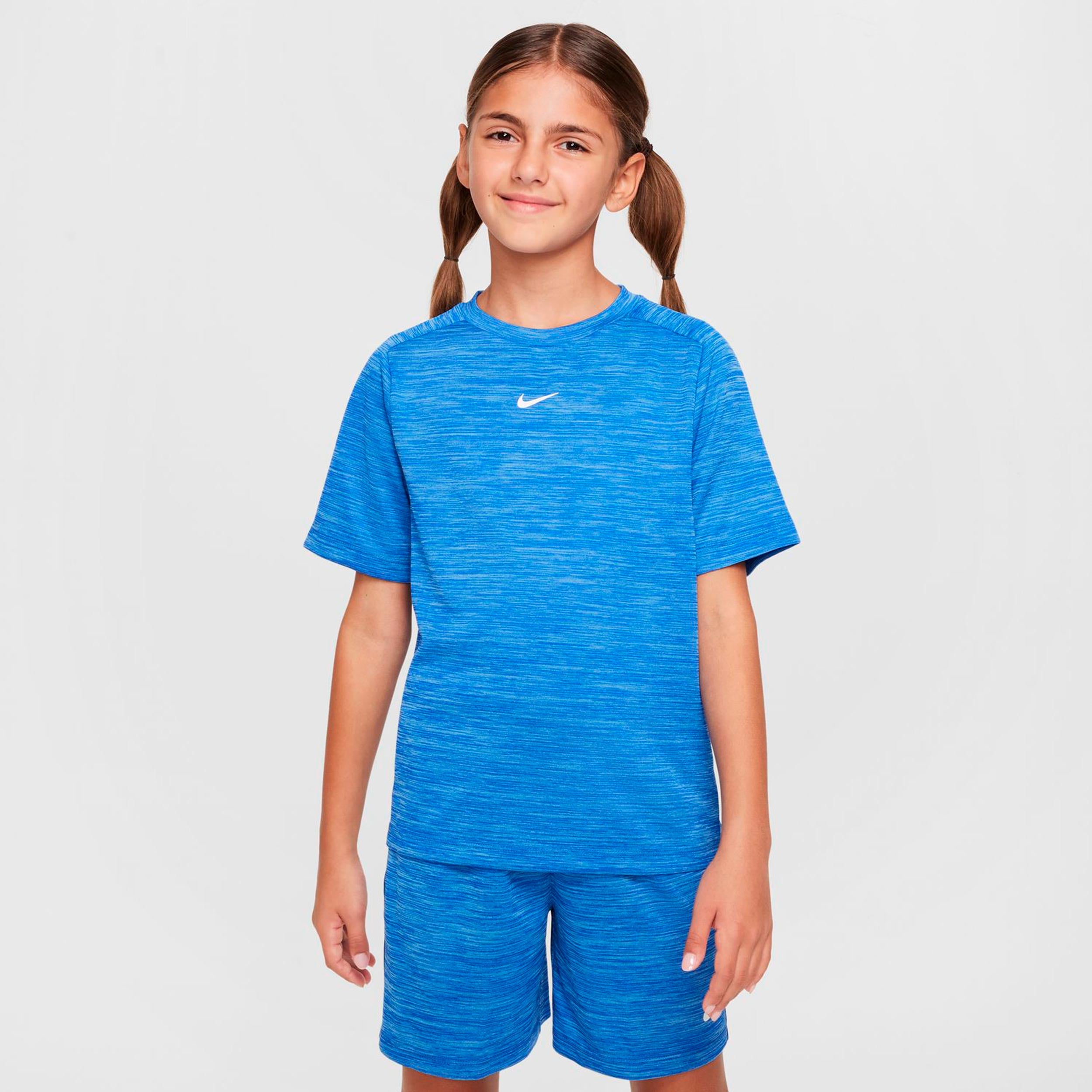 Nike Dri-FIT Multi Heather T-shirt Barn-blå, vit