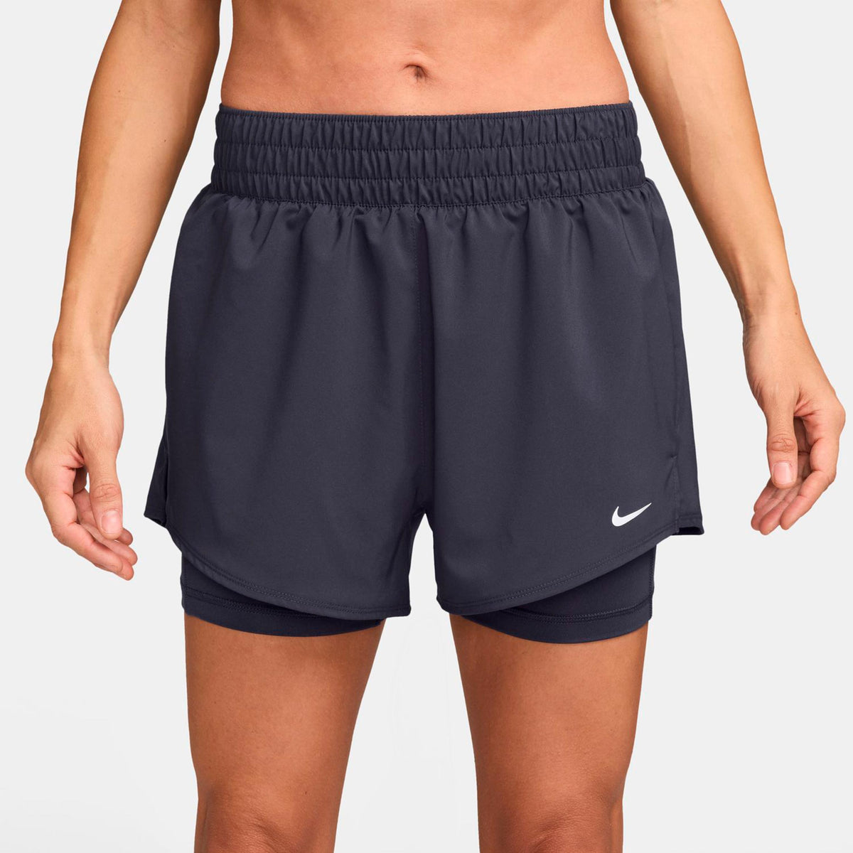 Nike Dri-Fit One High Rise 2in1 3in Shorts Damer - mörkgrå