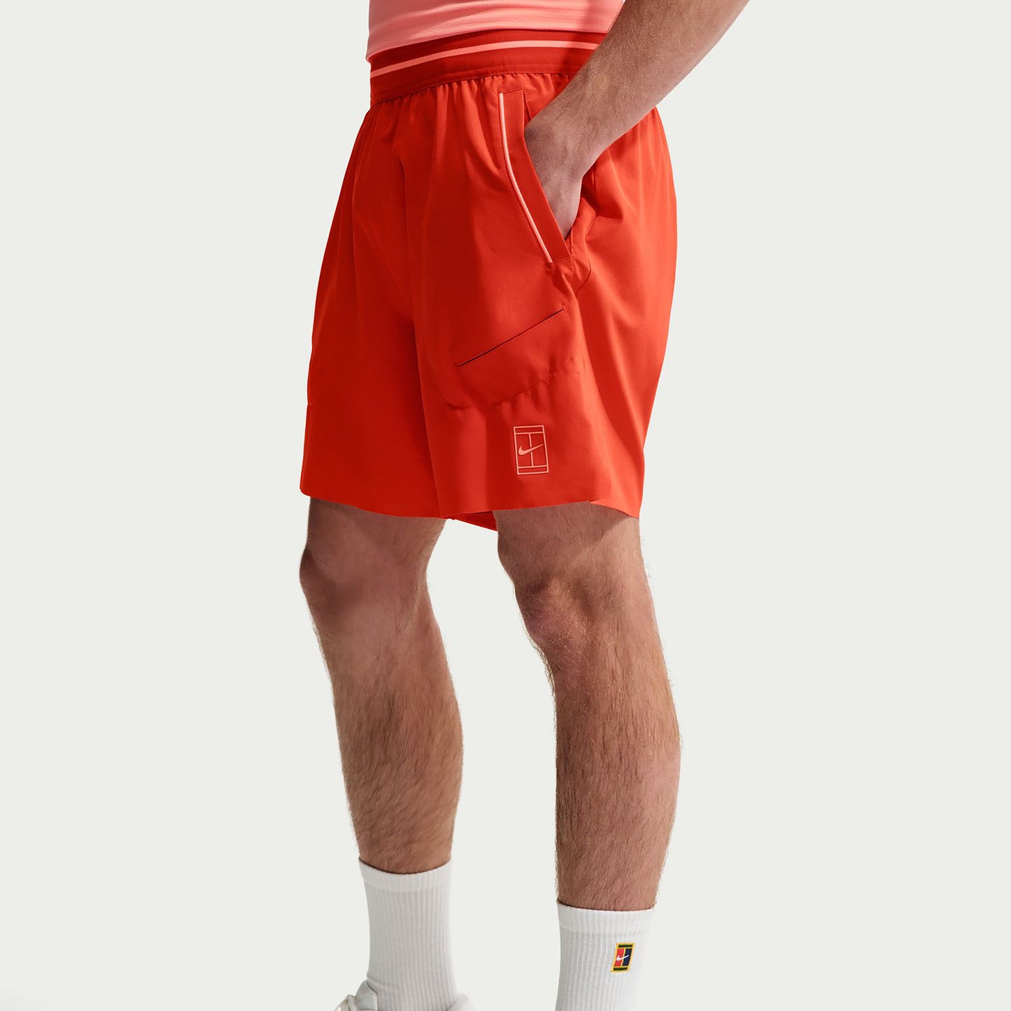Nike Court Dri-FIT Advantage 6in Shorts Herrar - korall
