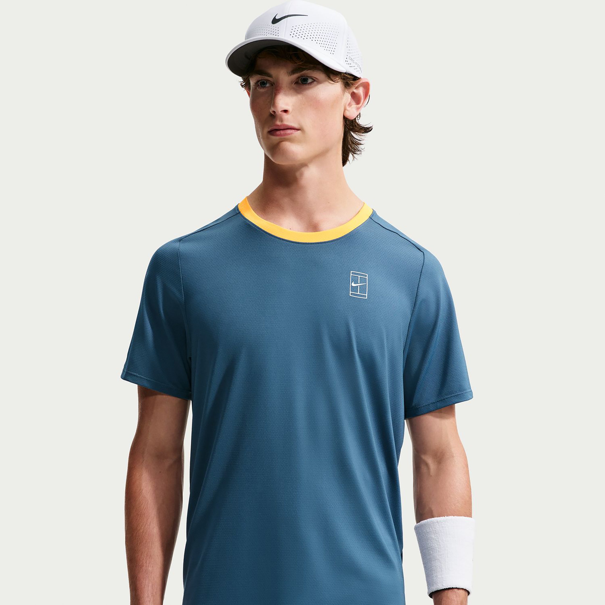 Nike Court Dri-FIT Advantage T-shirt Herrar - blågrå, orange