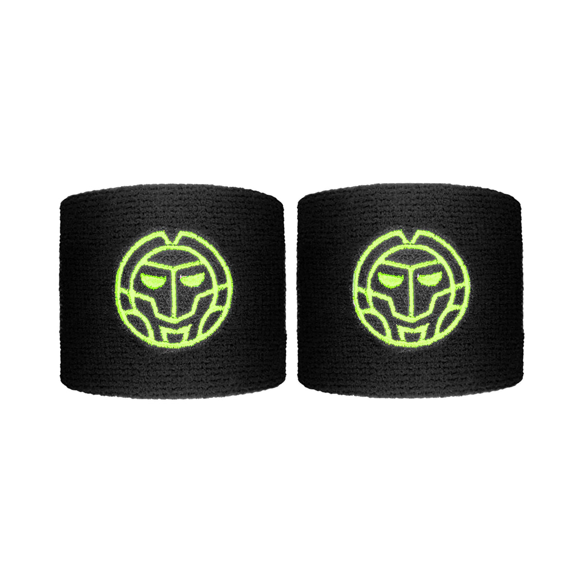 BIDI BADU Night Flash Svettband 2-pack kort - svart, neongul