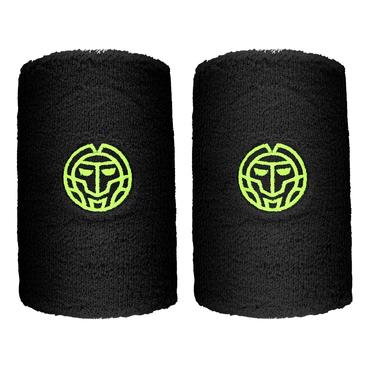 BIDI BADU Night Flash Svettband 2-pack lång - svart, neongul