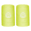 Svettband 2-pack lång - neongul, vit