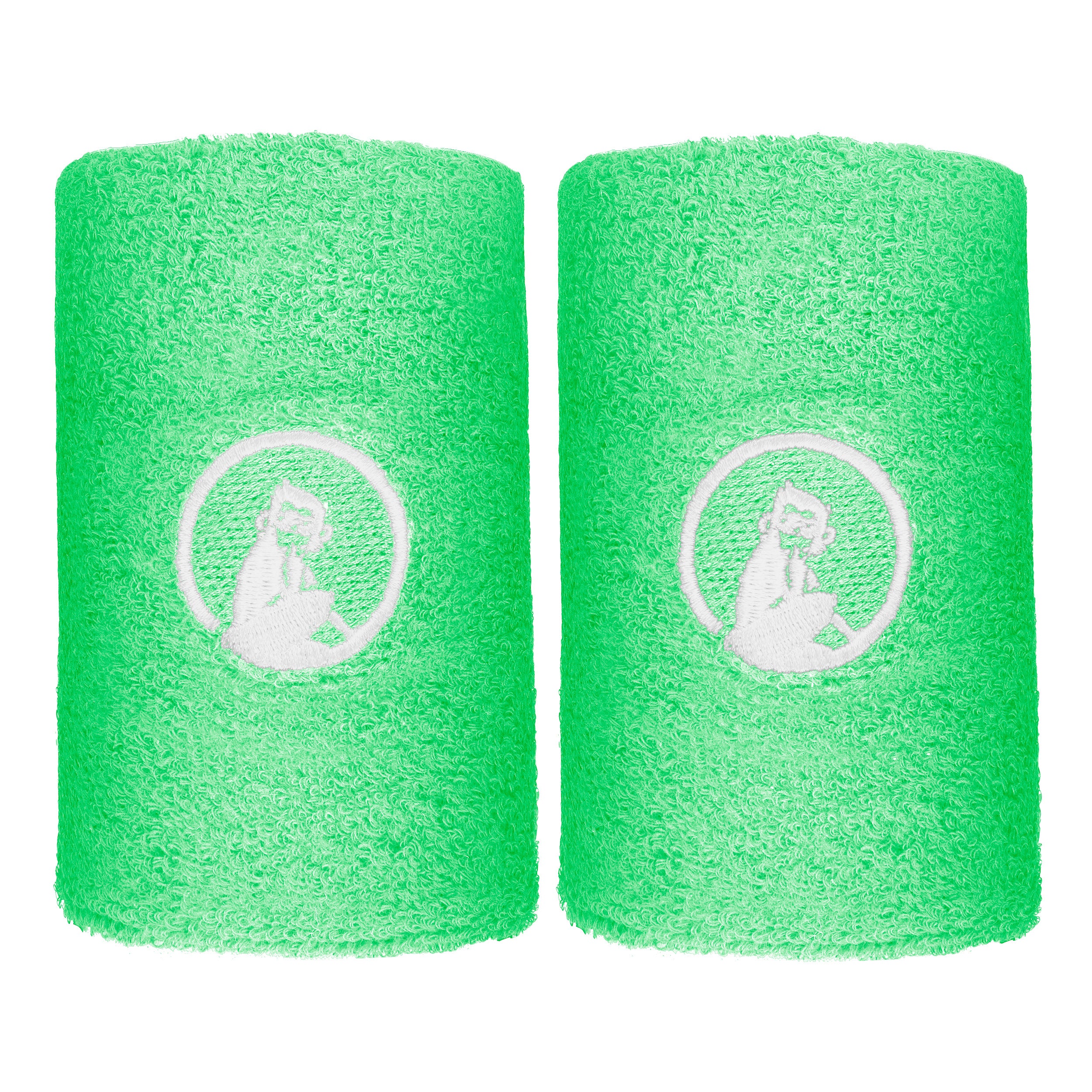 Quiet Please Svettband 2-pack lång - grön, vit