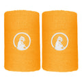 Glow Svettband 2-pack lång - orange, vit
