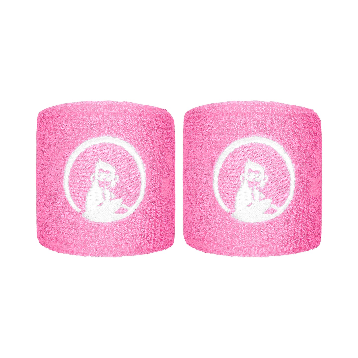 Quiet Please Svettband 2-pack kort - rosa, vit