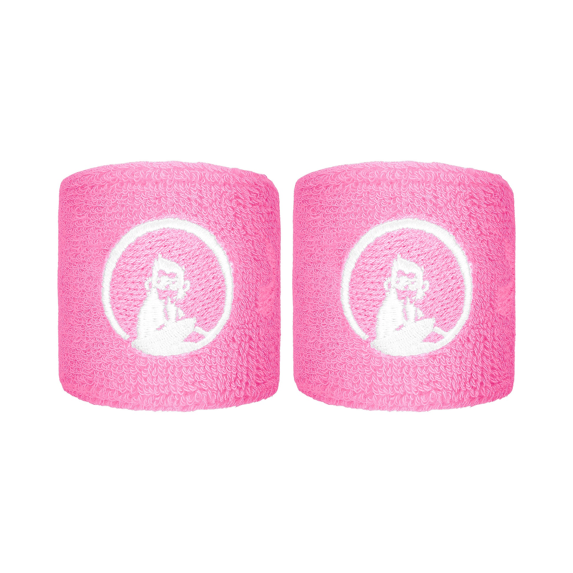 Quiet Please Svettband 2-pack kort - rosa, vit