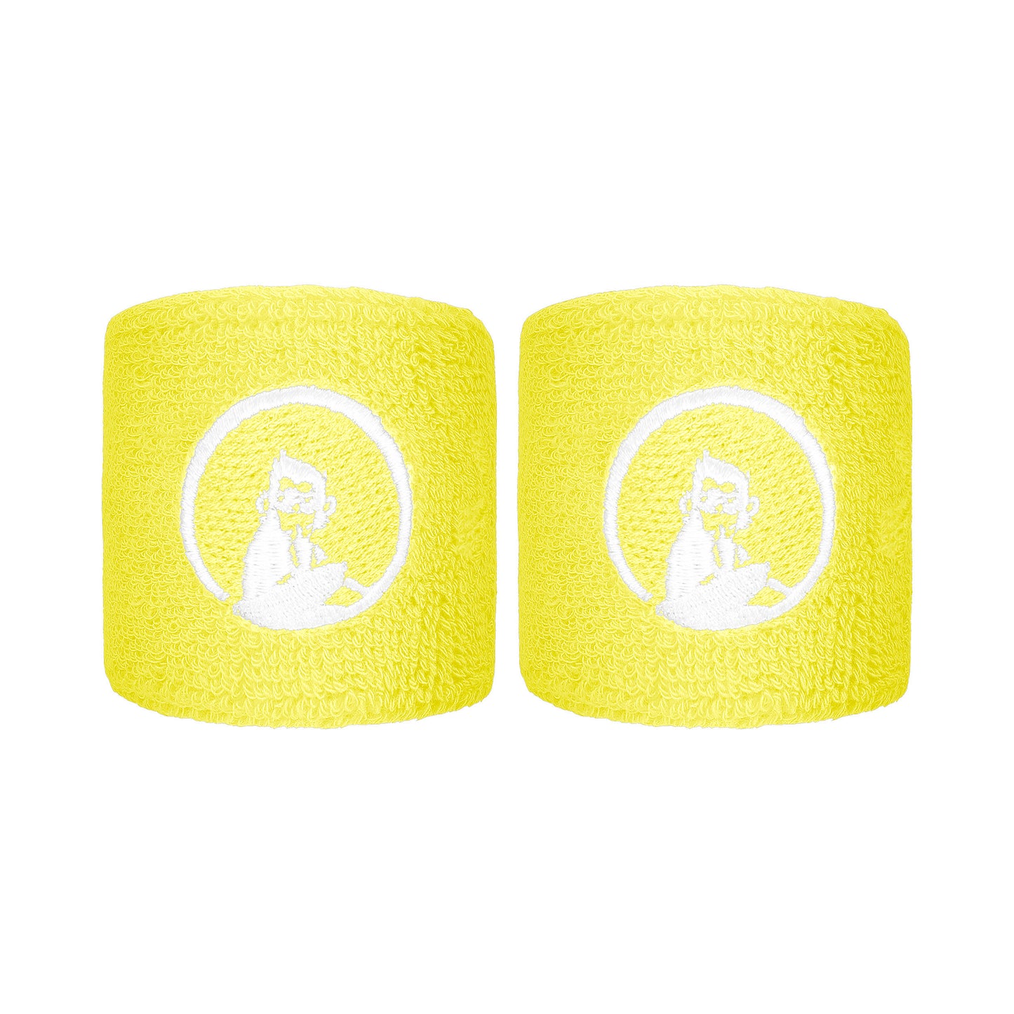 Quiet Please Svettband 2-pack kort - gul, vit