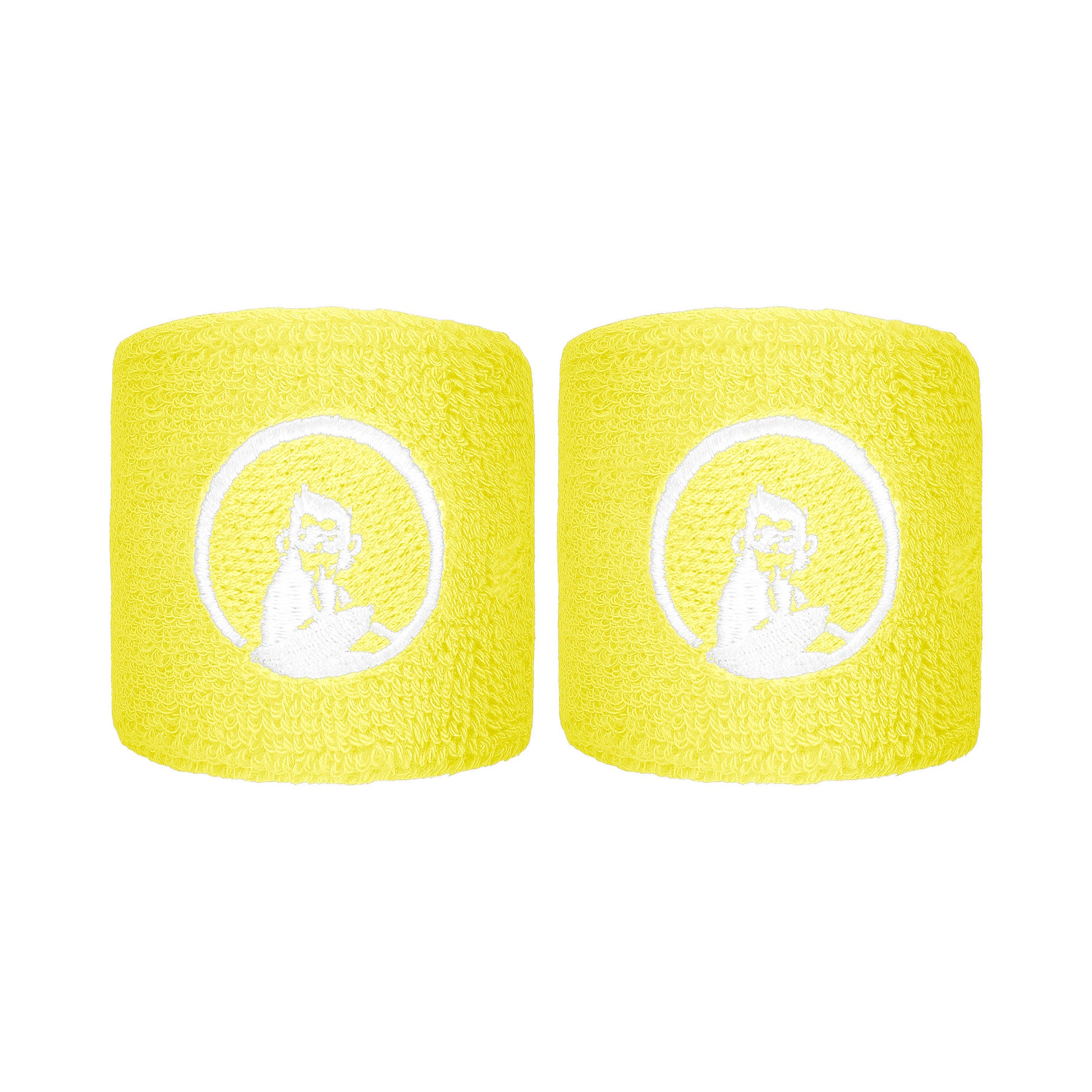 Quiet Please Svettband 2-pack kort - gul, vit