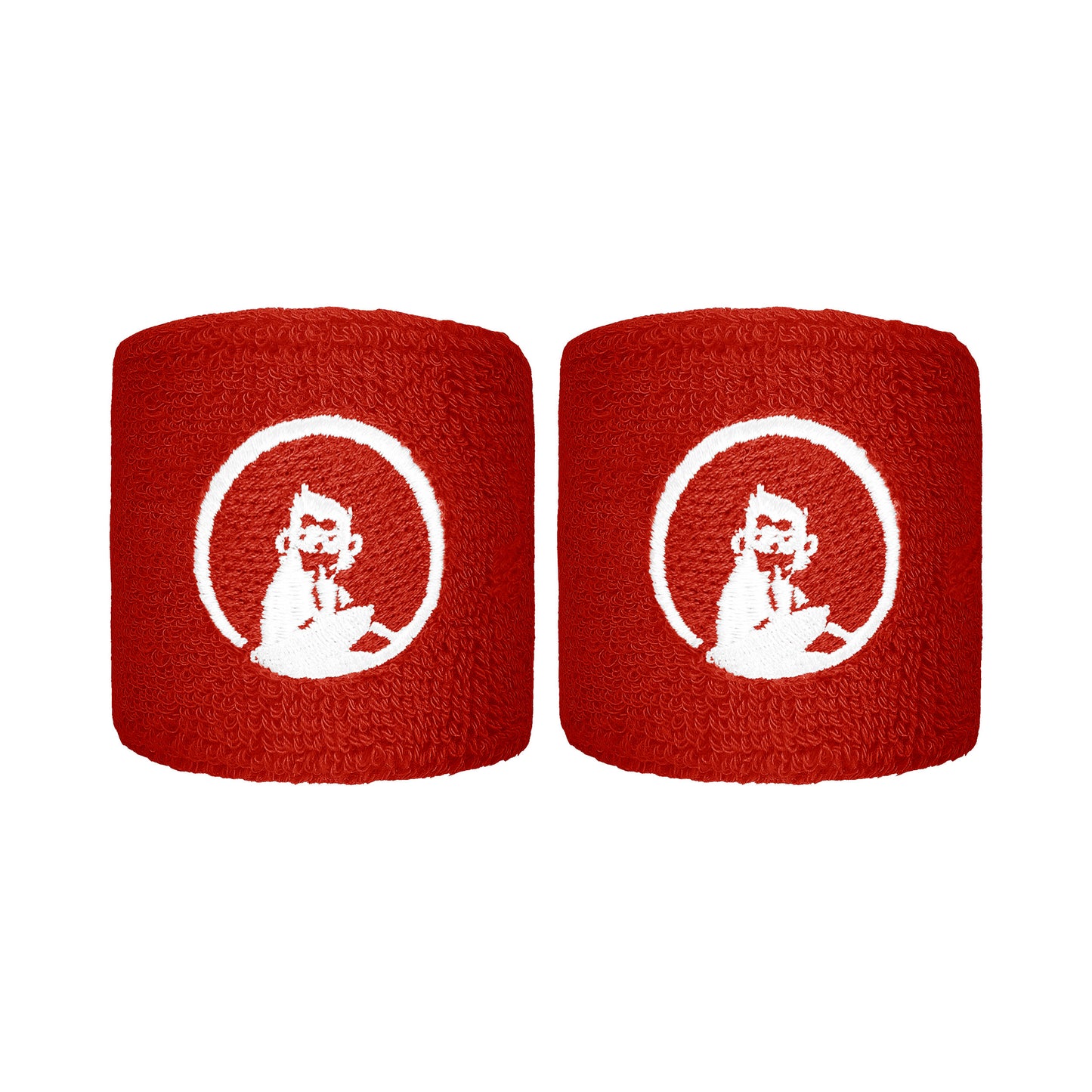 Quiet Please Svettband 2-pack kort - röd, vit