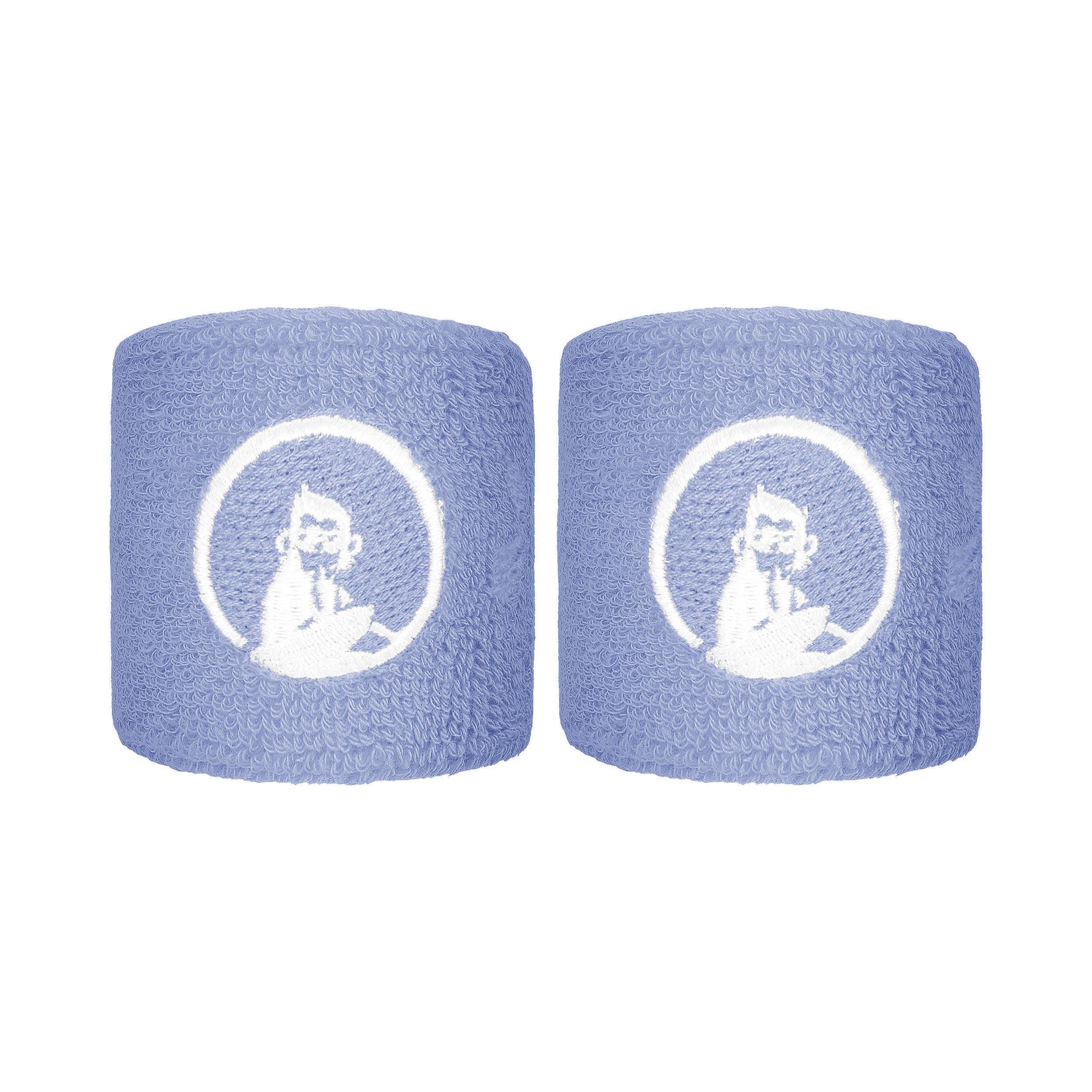 Quiet Please Glow Svettband 2-pack kort - koboltblå