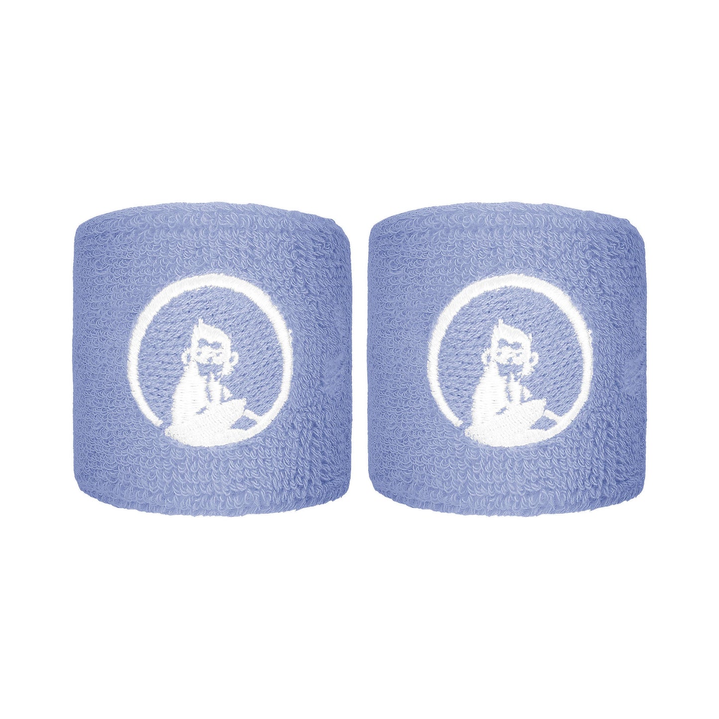 Quiet Please Glow Svettband 2-pack kort - koboltblå