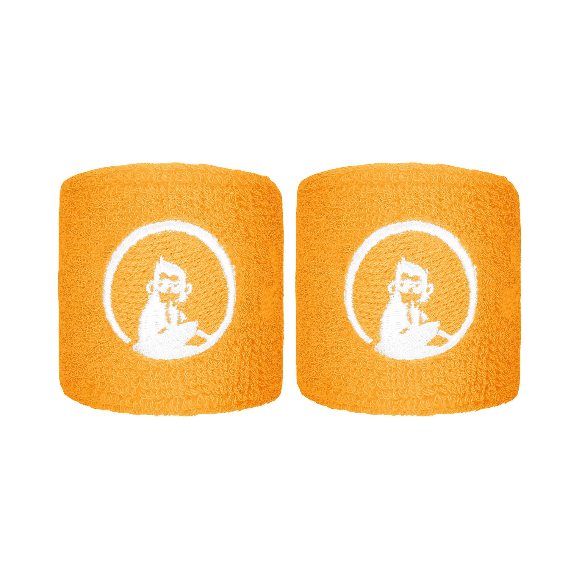 Quiet Please Glow Svettband 2-pack kort - orange