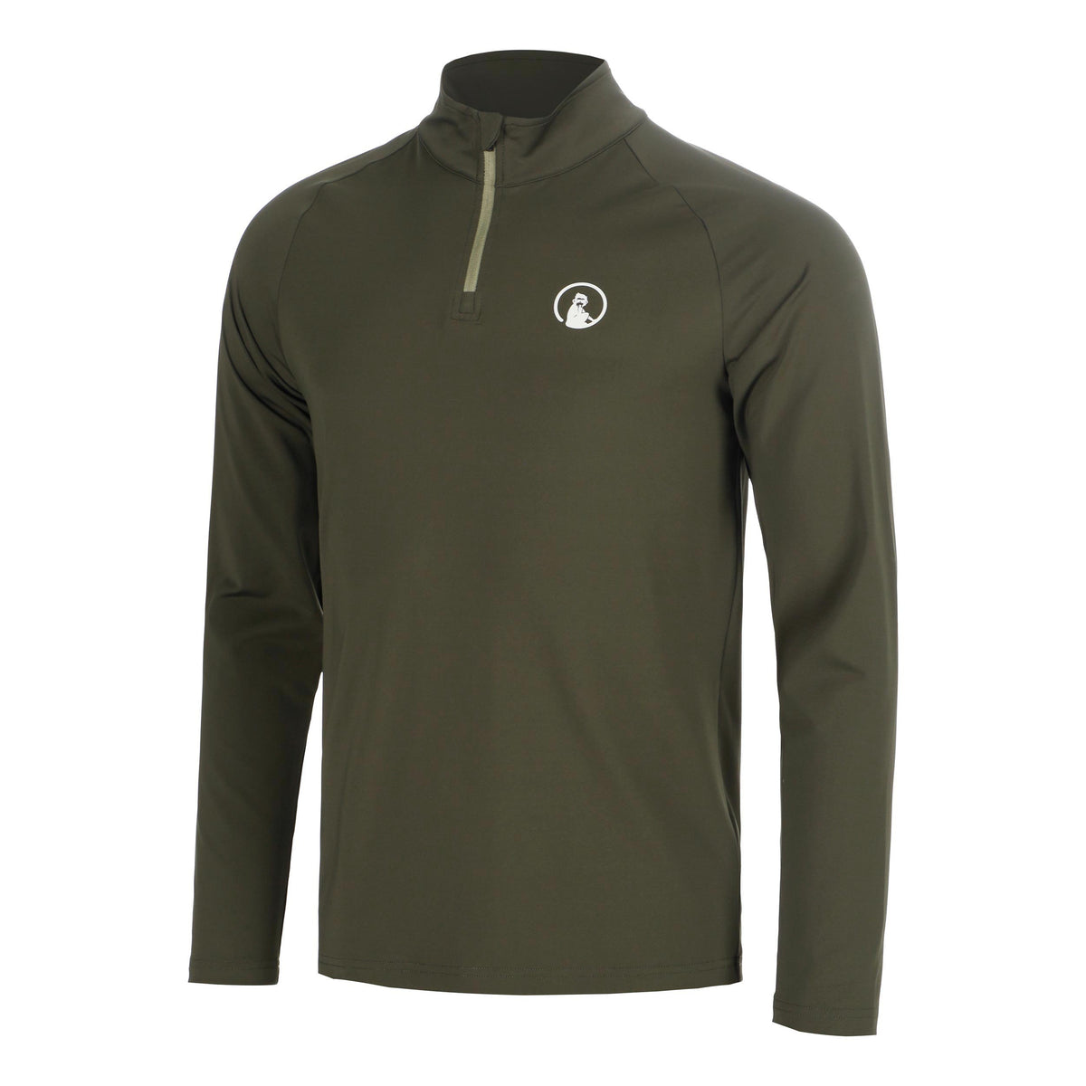 Quiet Please Memories Big Serve 1/4 Zip Långärmat Herrar - mörkgrön