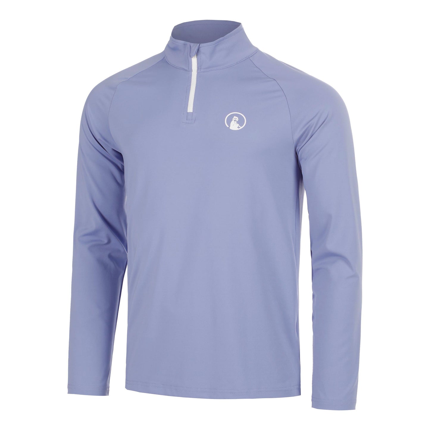 Quiet Please Glow Big Serve 1/4 Zip Långärmat Herrar - blå, creme