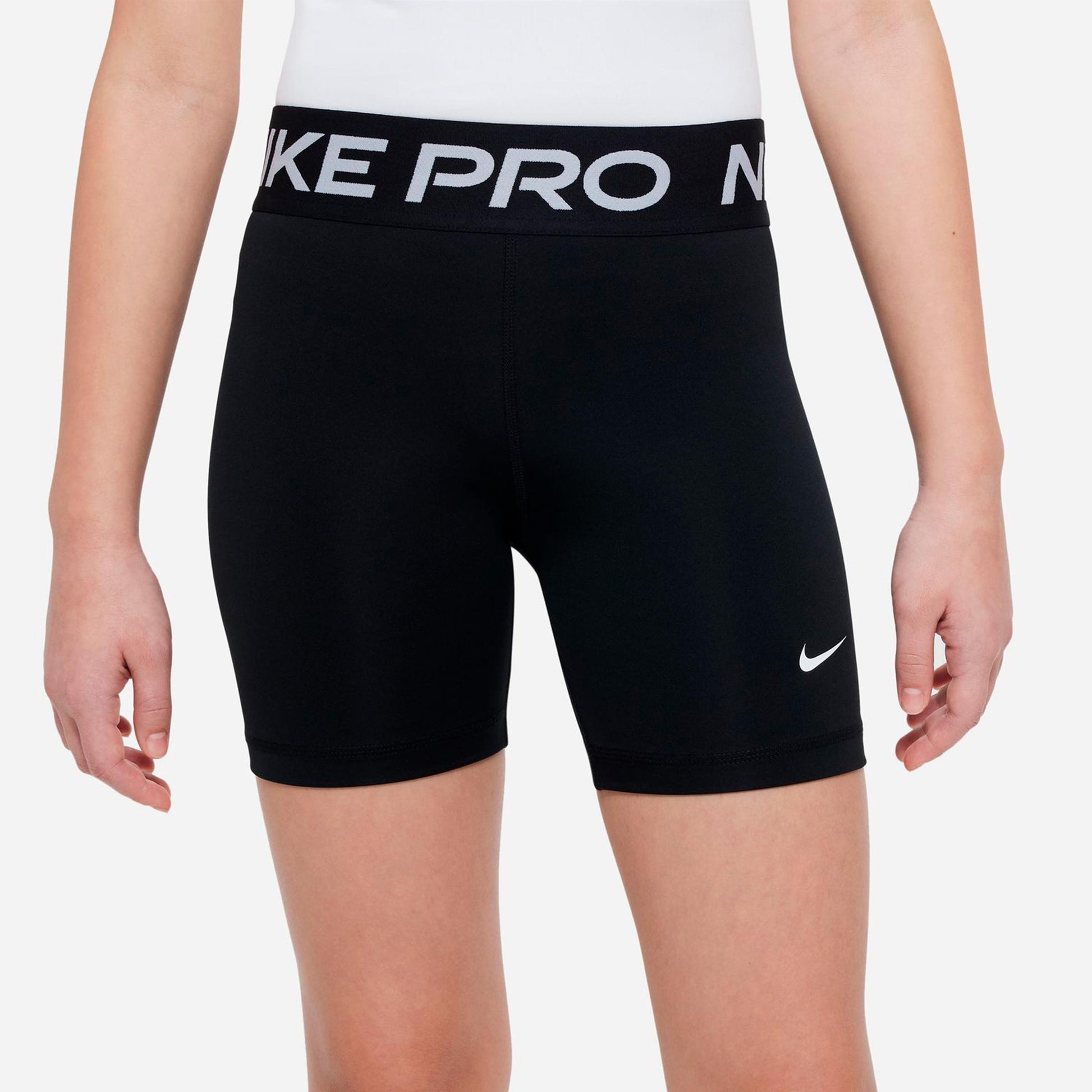 Nike Dri-Fit Pro 5in Tights Flickor - svart, vit