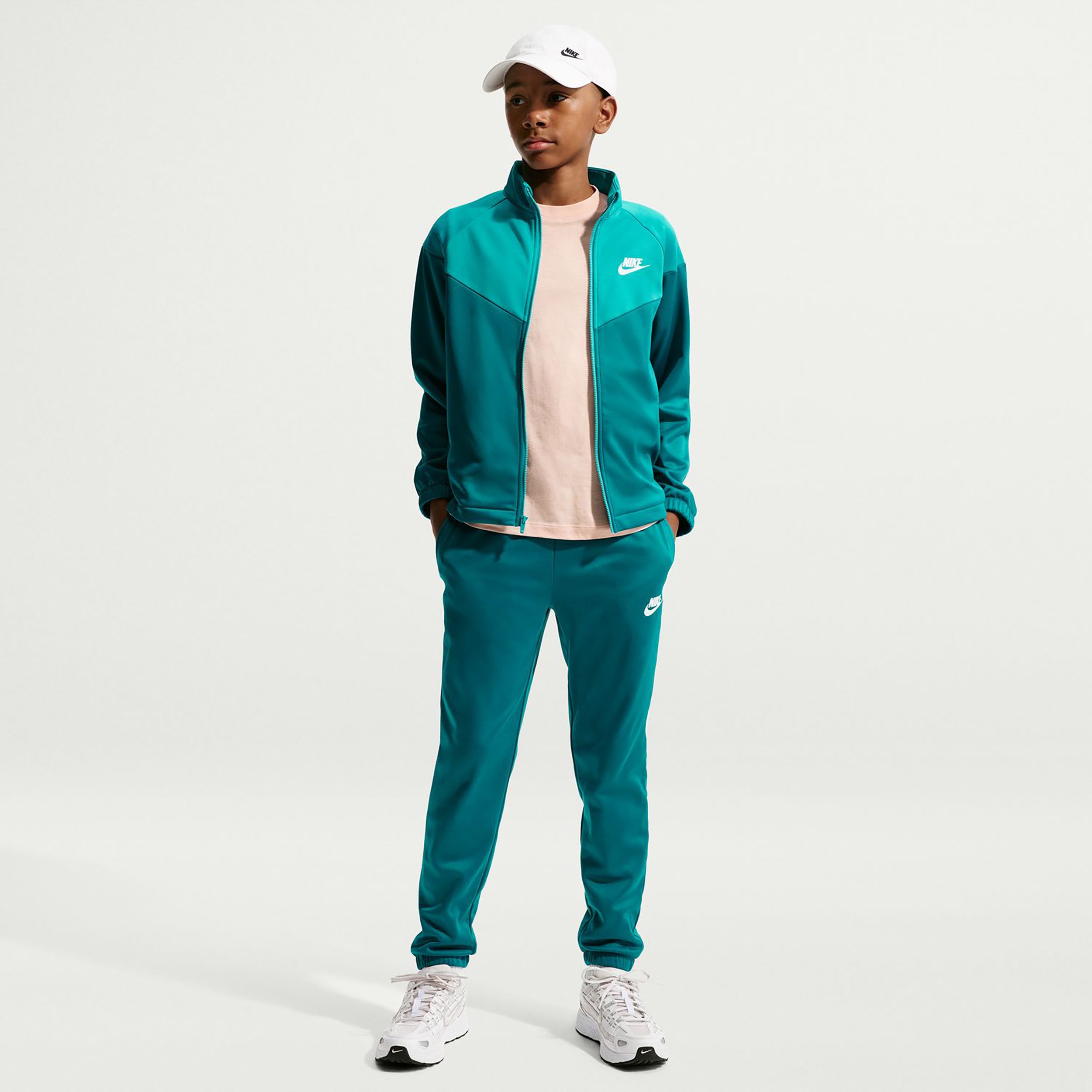 Nike Dri-Fit Full-Zip Träningsoverall Barn - petrol, turkos