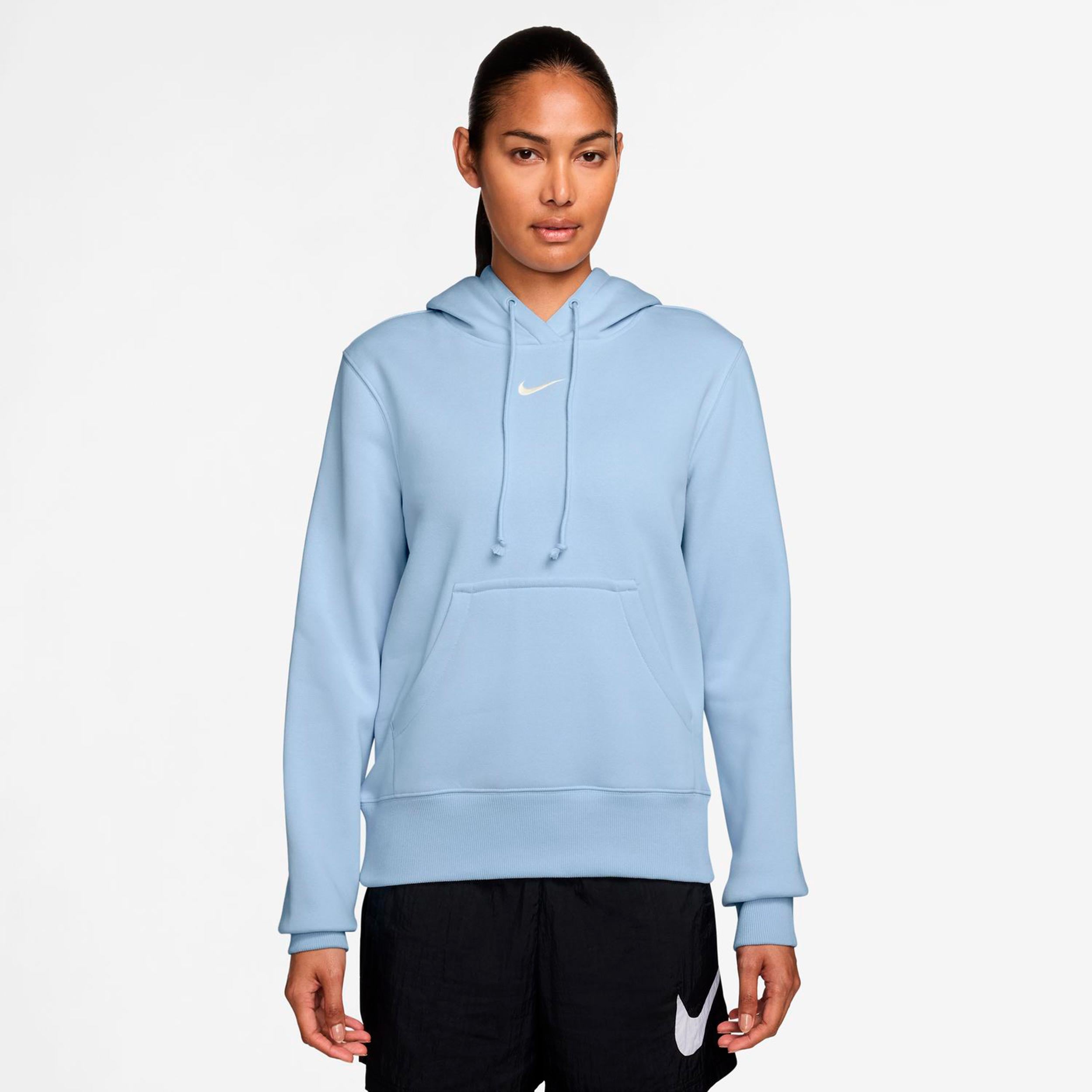 Nike Phoenix Fleece Huvtröja Damer - ljusblå