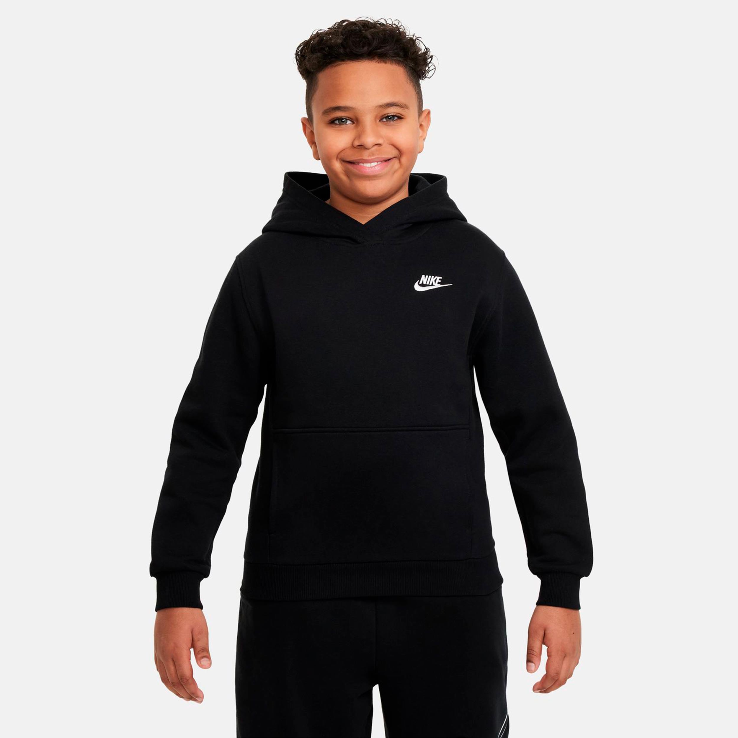 Nike Club Fleece Huvtröja Barn - svart