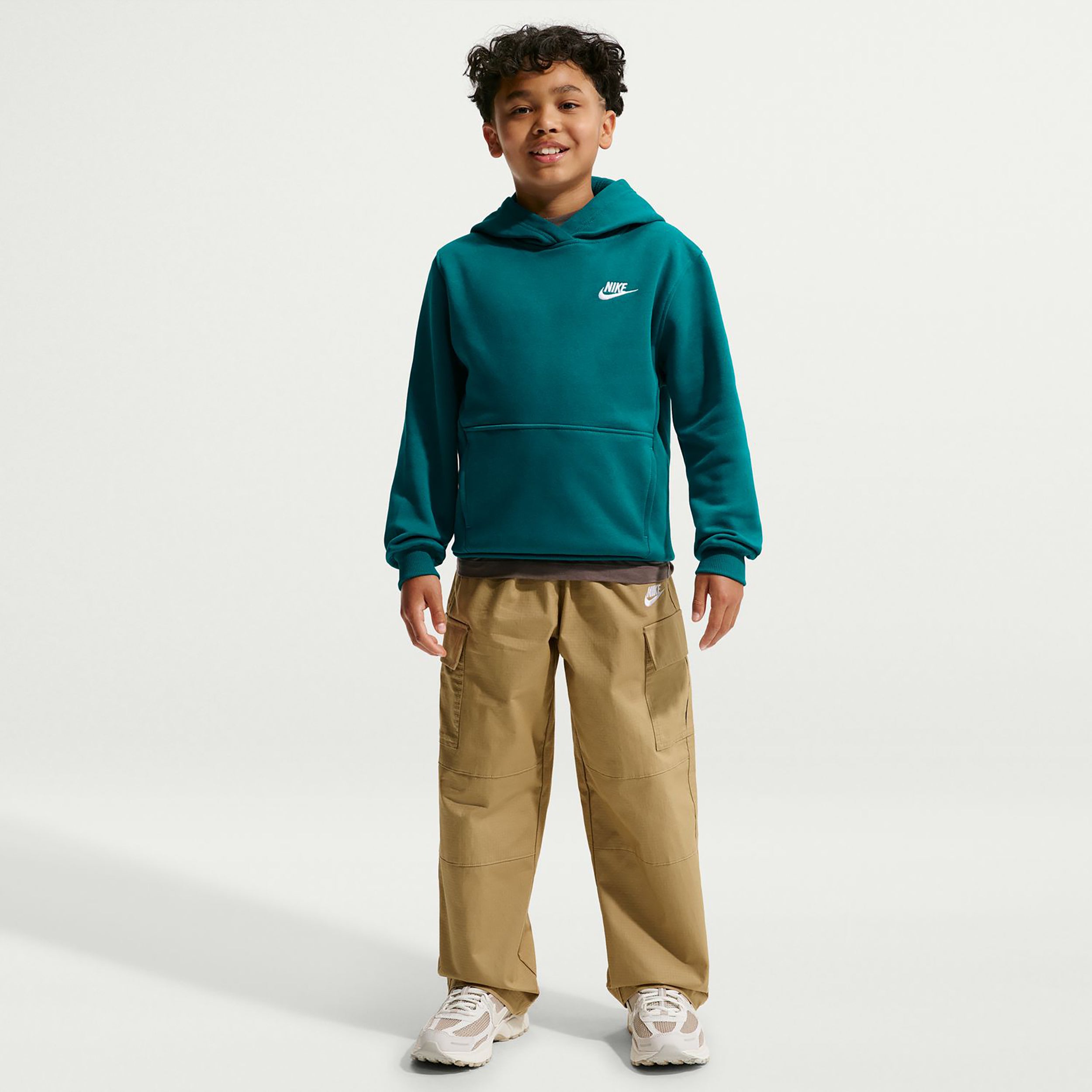 Nike Club Fleece Huvtröja Barn - petrol