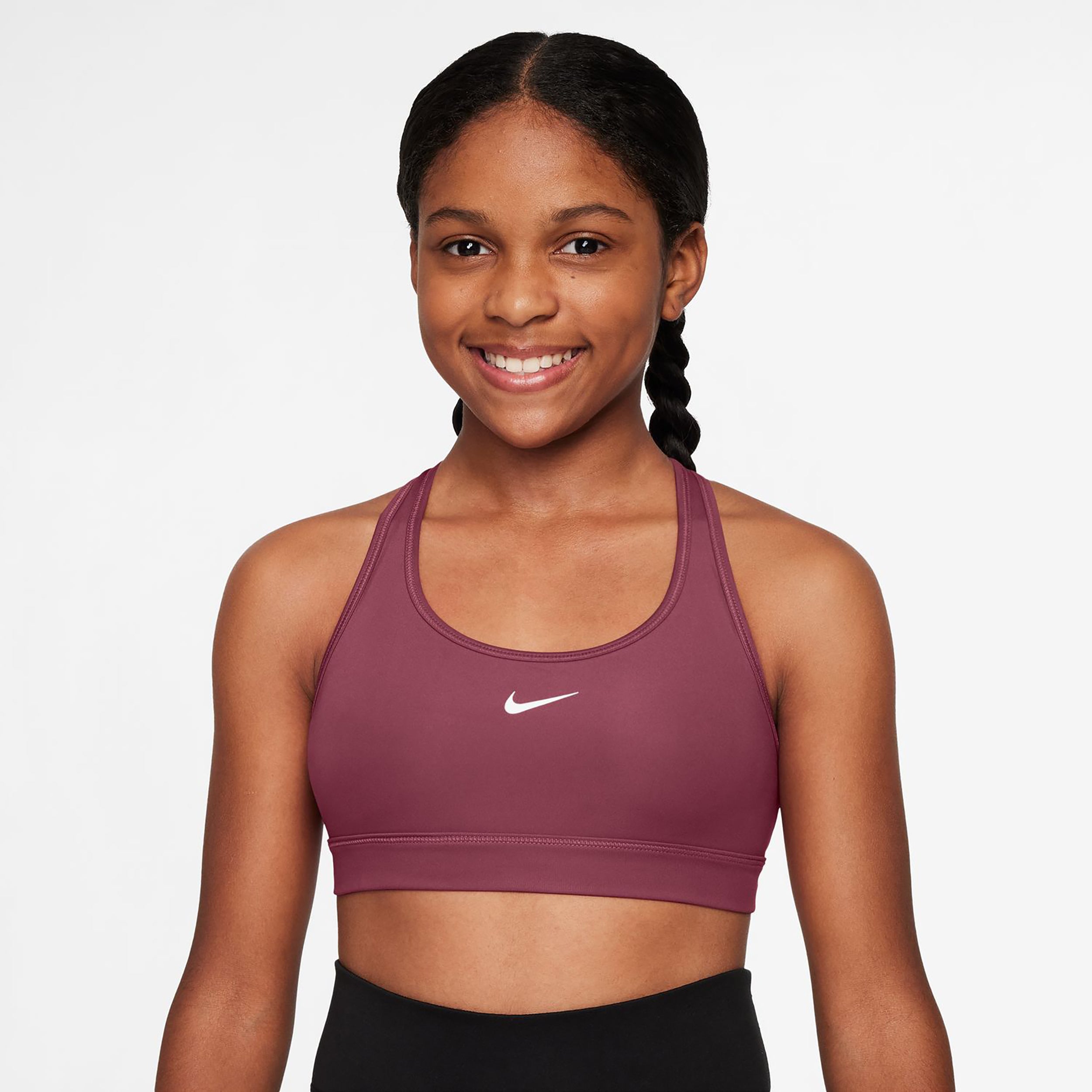 Nike Dri-Fit Swoosh Sport-behå Barn - mauve