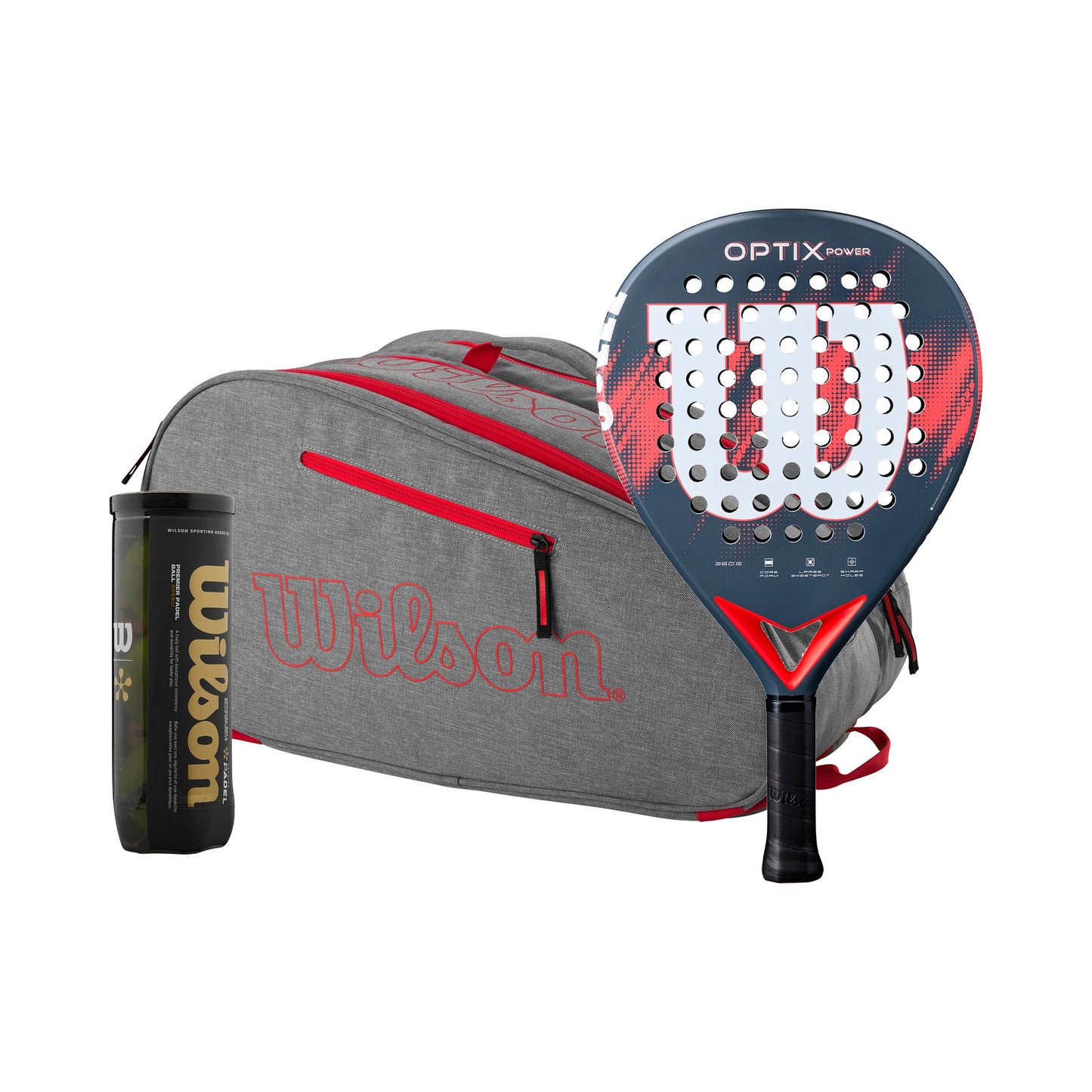 Wilson Optix V2 Power Plus racketväska, Plus bollrör