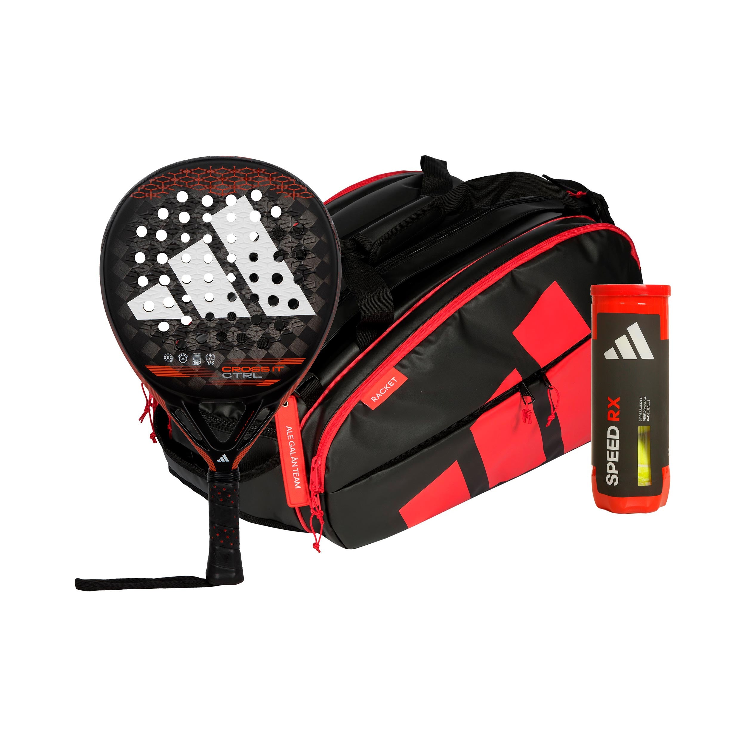 adidas 3-pack Cross It Ctrl Plus racketväska, Plus bollrör