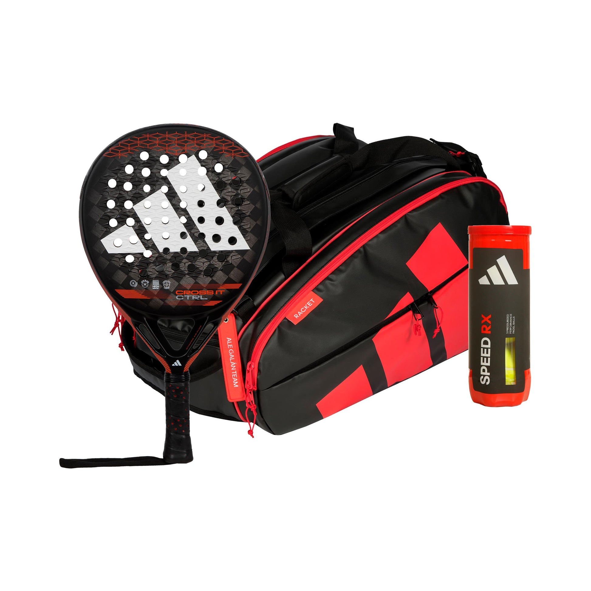 adidas 3-pack Cross It Ctrl Plus racketväska, Plus bollrör