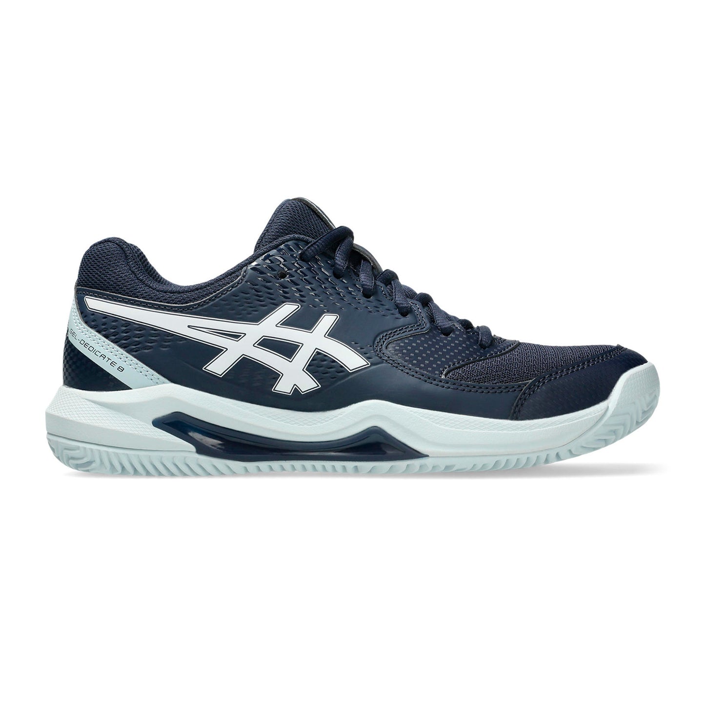 ASICS Gel-Dedicate 8 Sko för grus Damer - mörkblå, vit