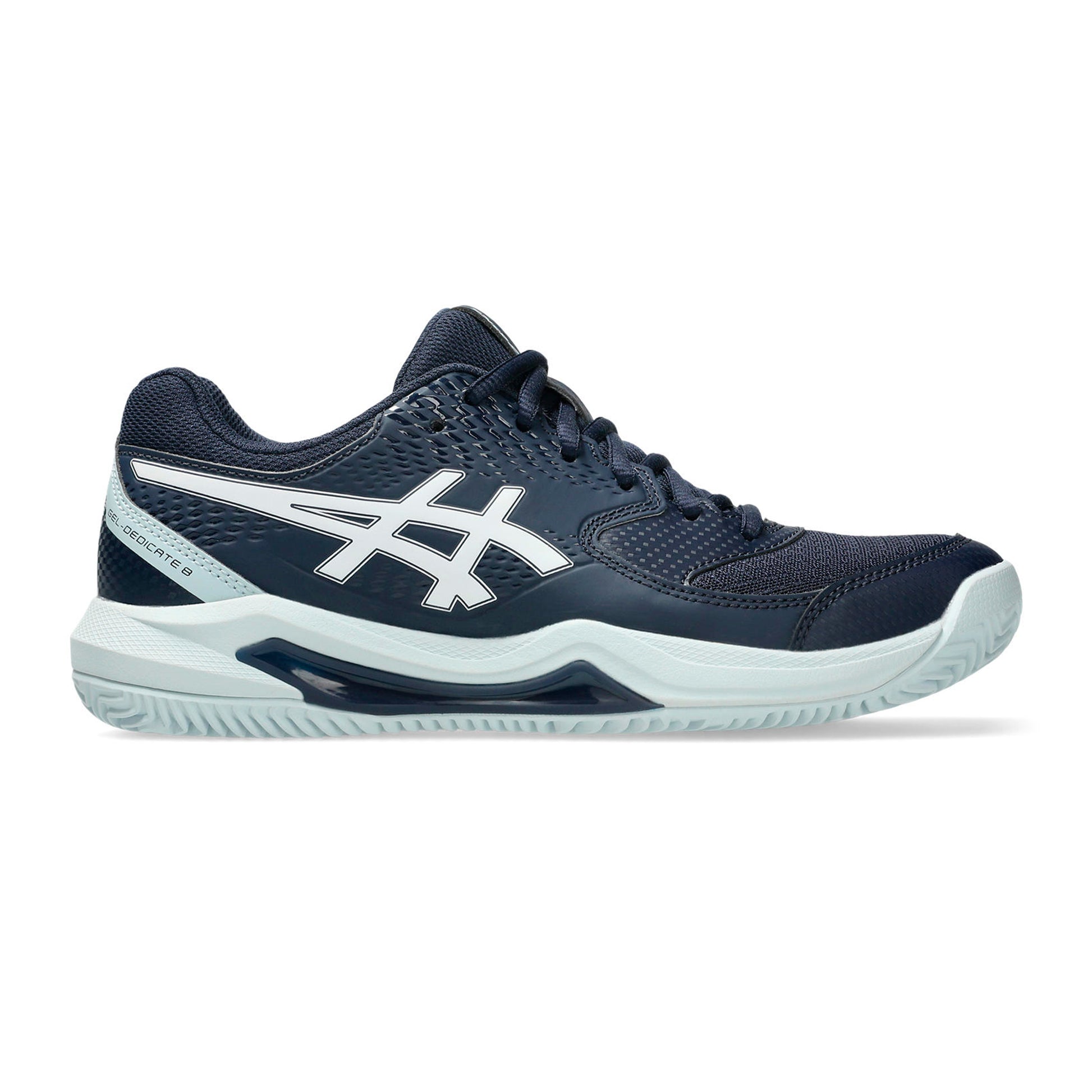 ASICS Gel-Dedicate 8 Sko för grus Damer - mörkblå, vit