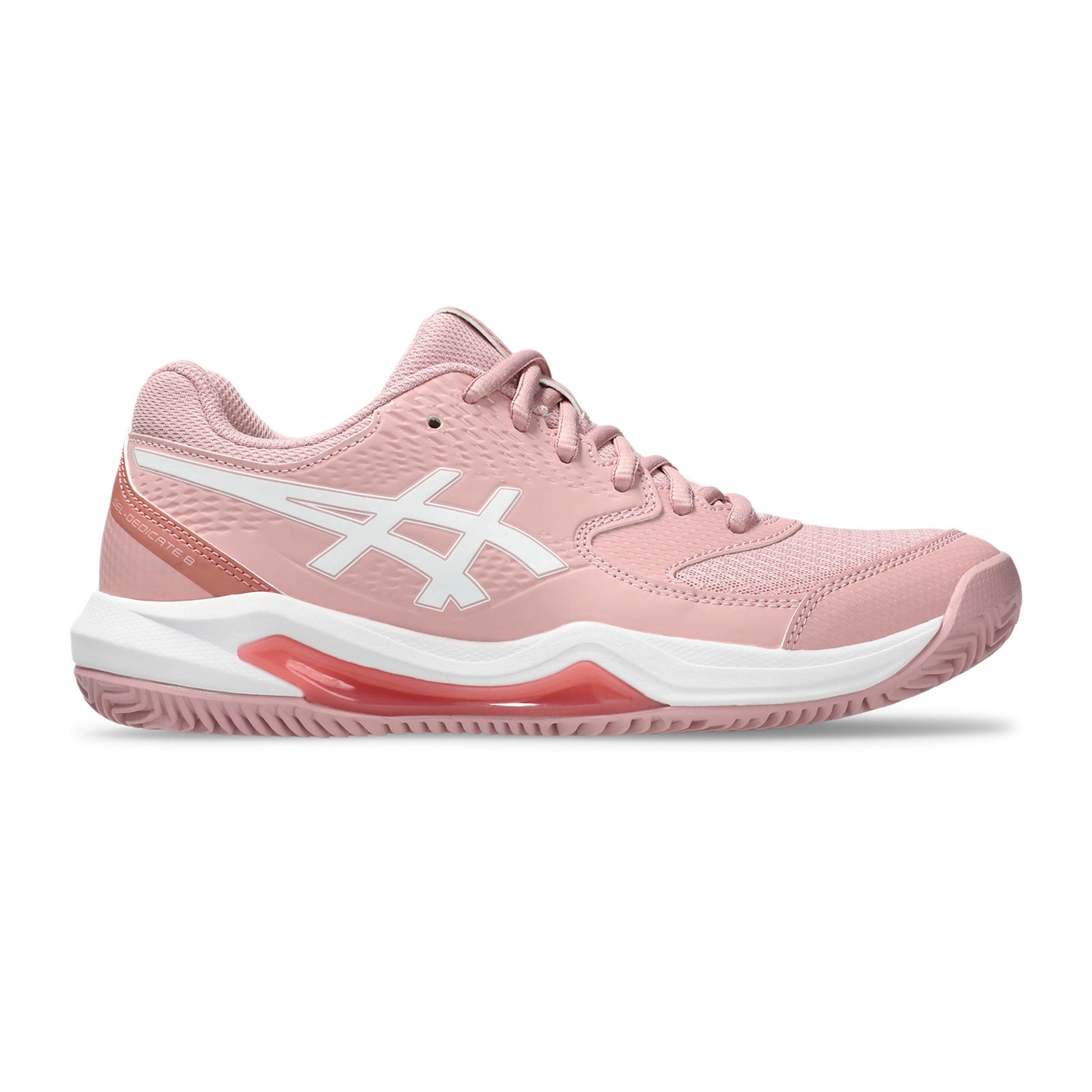 ASICS Gel-Dedicate 8 Sko för grus Damer - rosa, vit