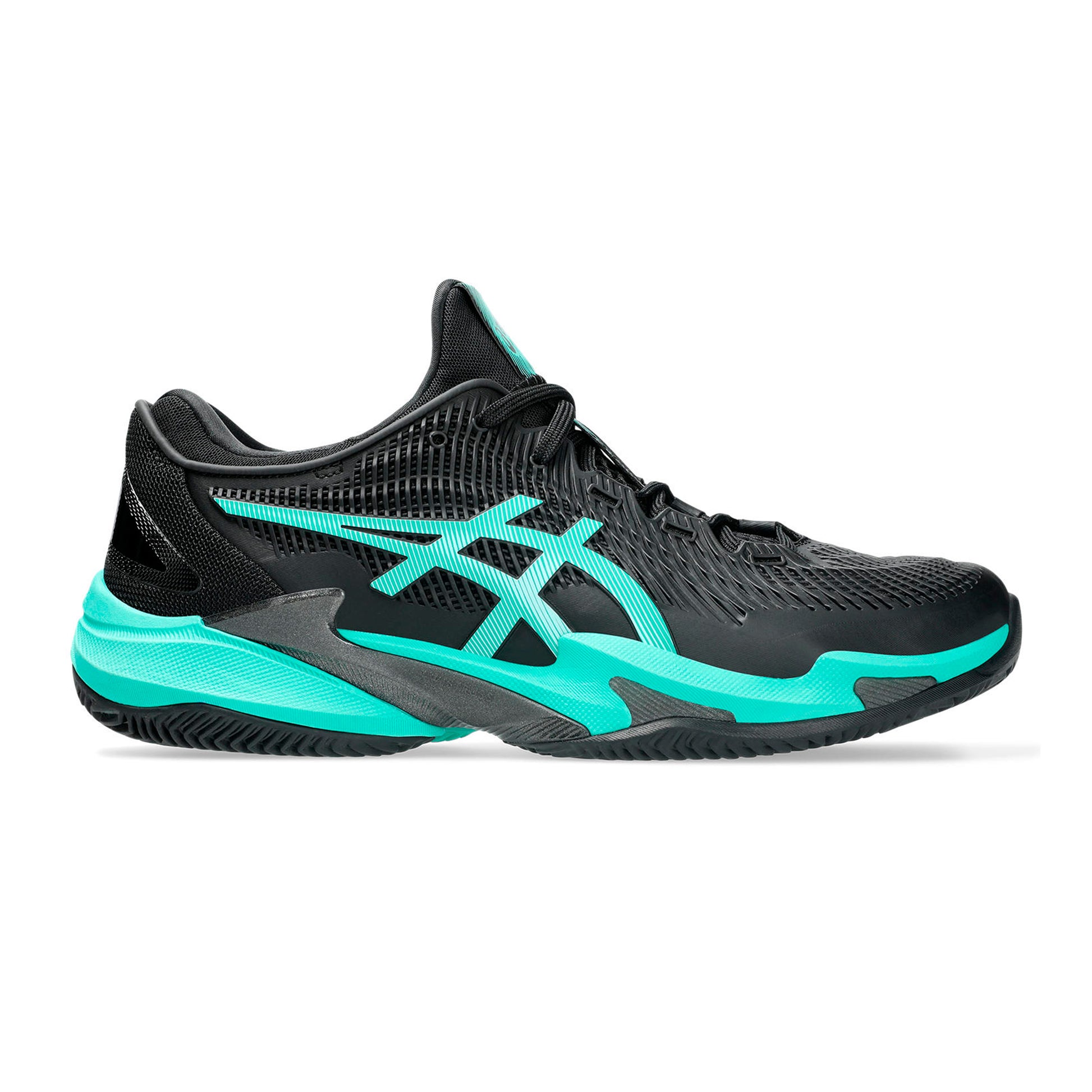 ASICS Court FF 3 Sko för grus Herrar - svart, turkos