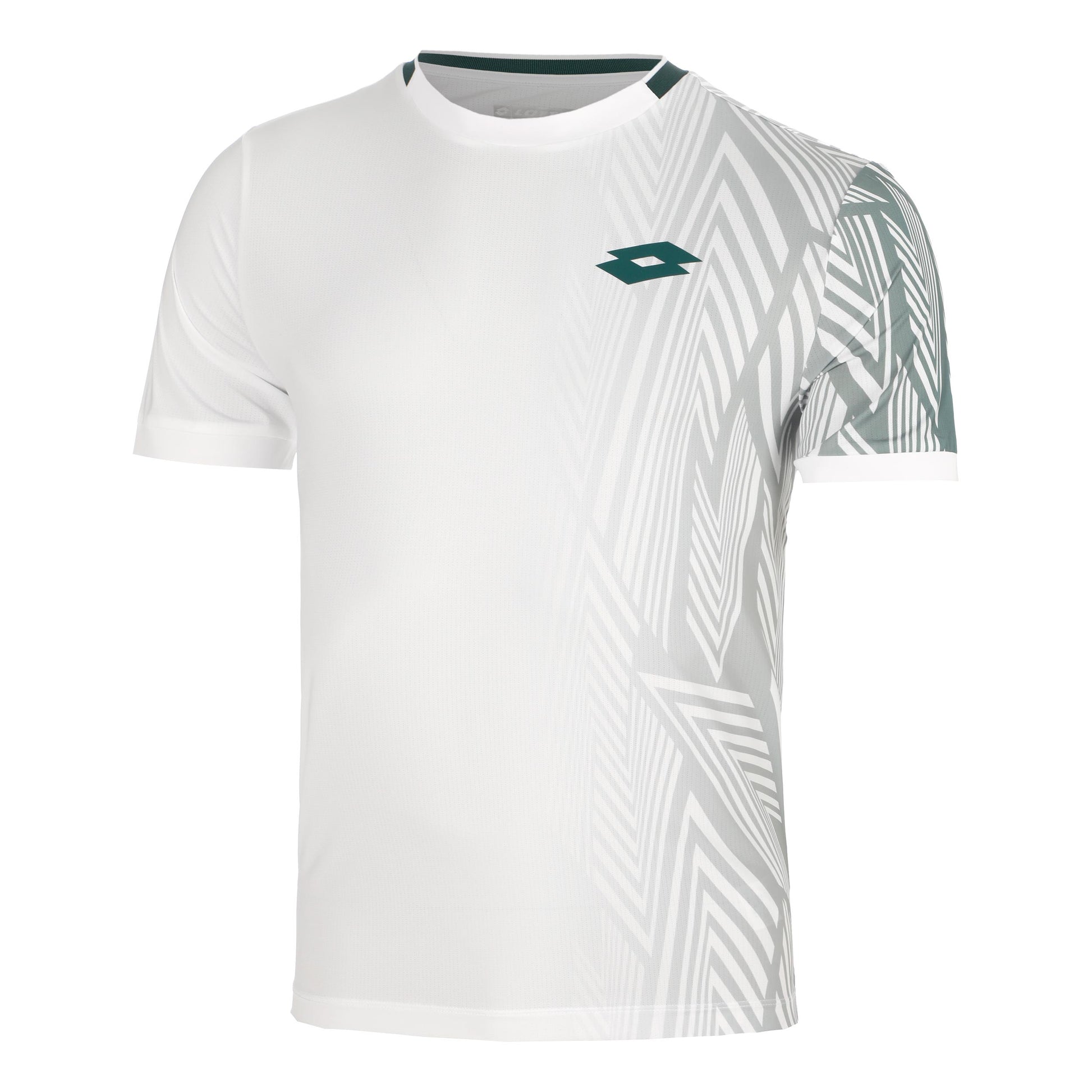 Lotto Tech VI T-shirt Herrar - vit, petrol