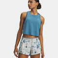 Tech Sport Mesh Crop Linne Damer-blå