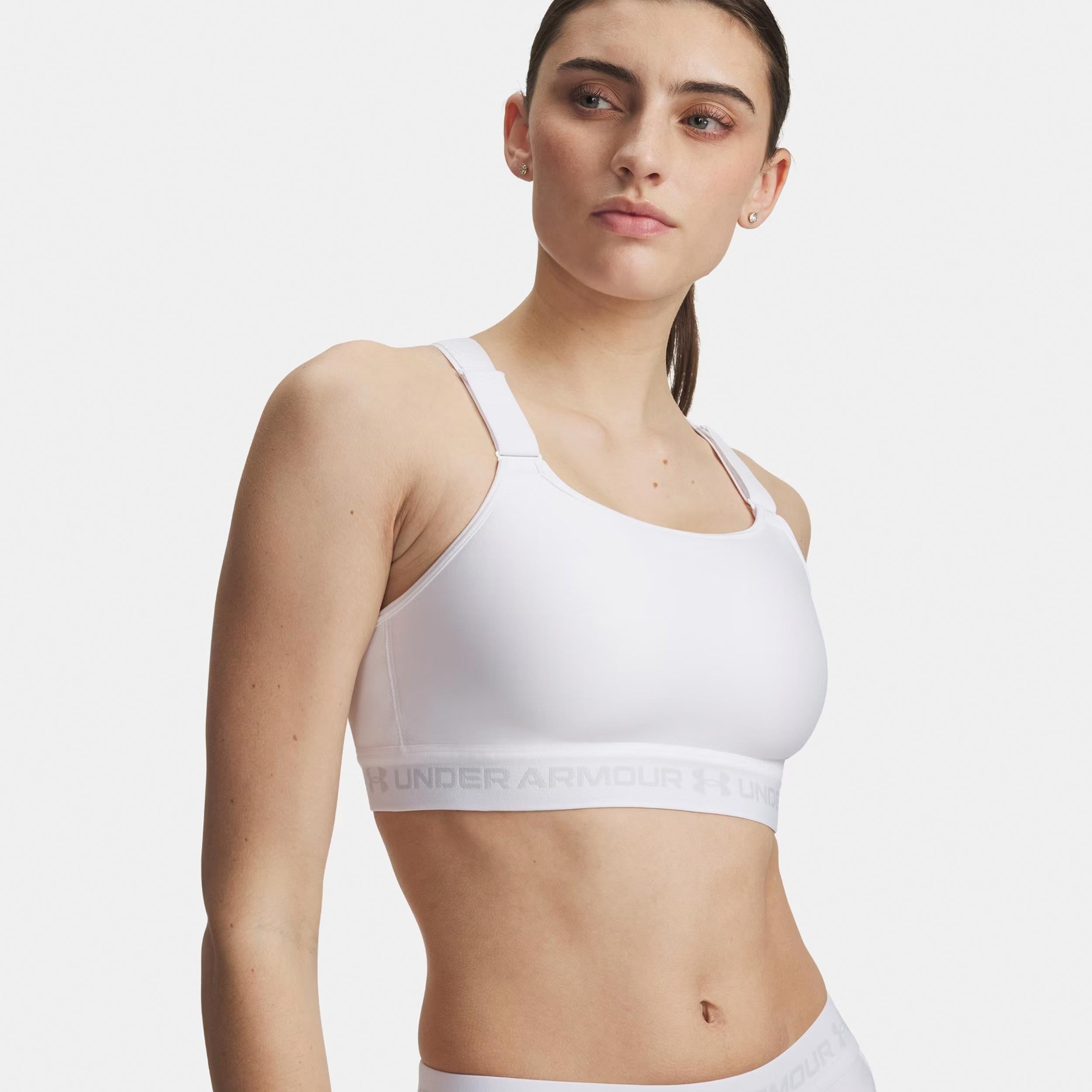 Under Armour HeatGear High Sport-behå Damer-vit, grå