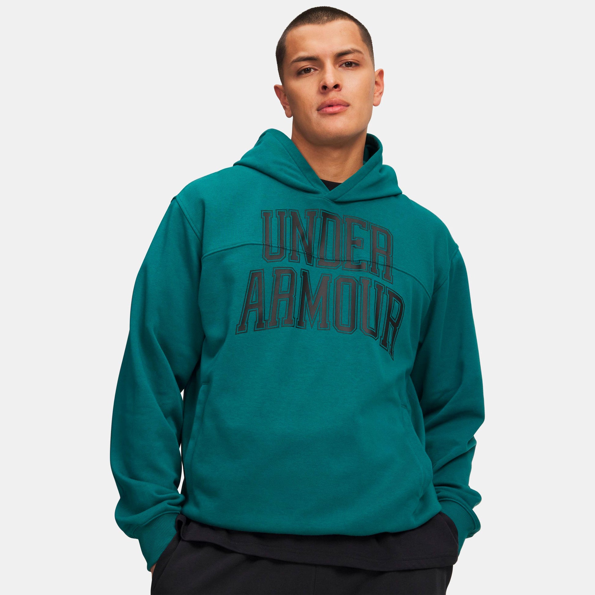 Under Armour Rival Graphic Huvtröja Herrar-grön, svart