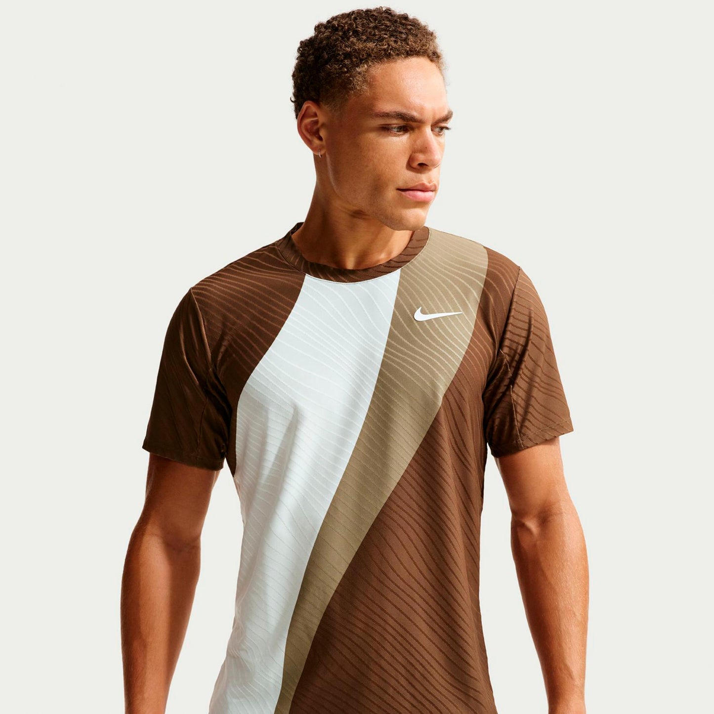 Nike Court Dri-Fit Advantage Slam T-shirt Herrar-creme, grå