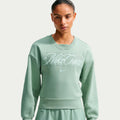 Court Fleece Crew Tröja Damer - grågrön, grön